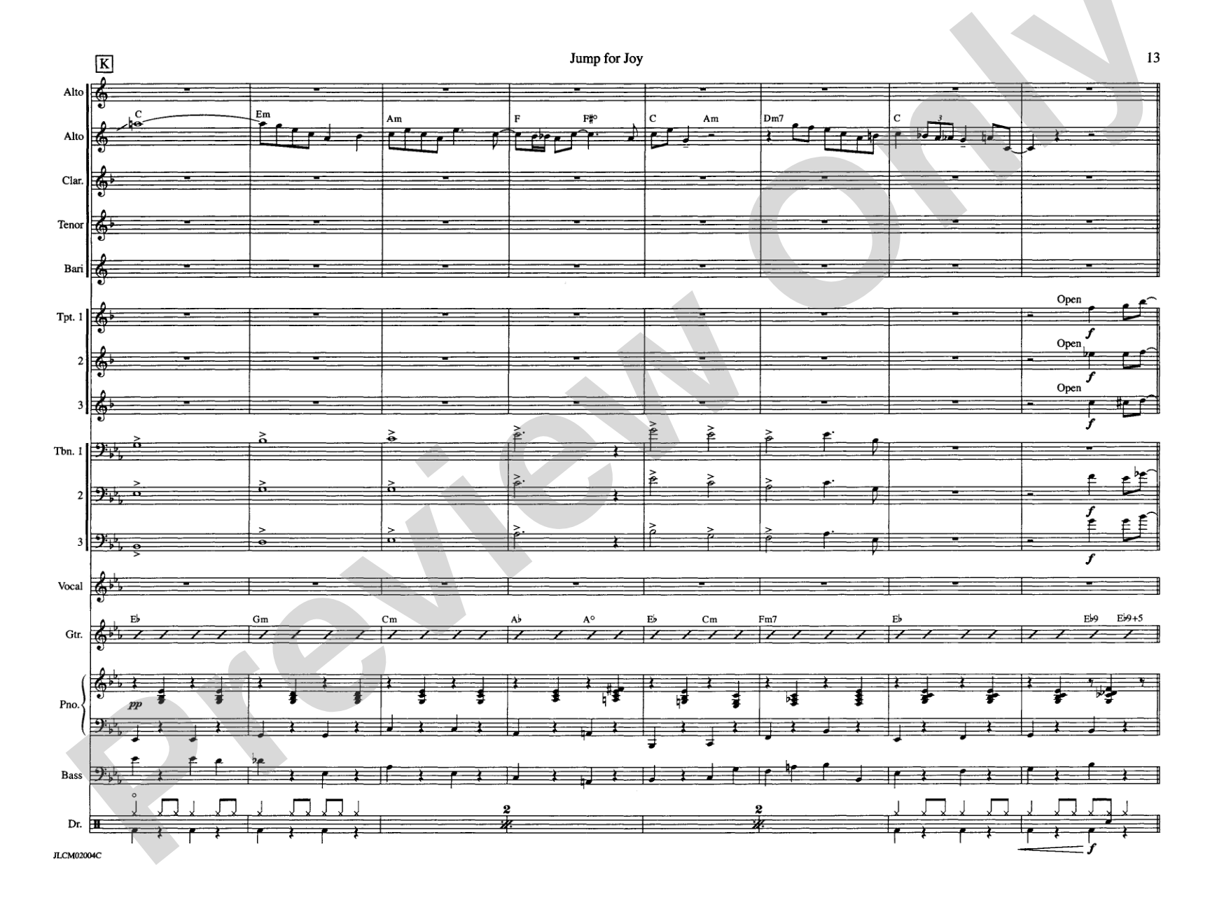 Jump for Joy: Jazz Ensemble Conductor Score & Parts