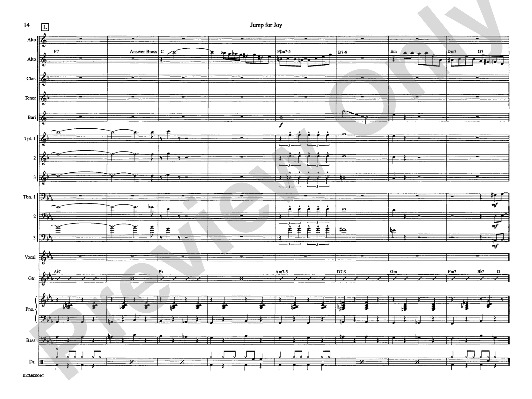 Jump for Joy: Jazz Ensemble Conductor Score & Parts
