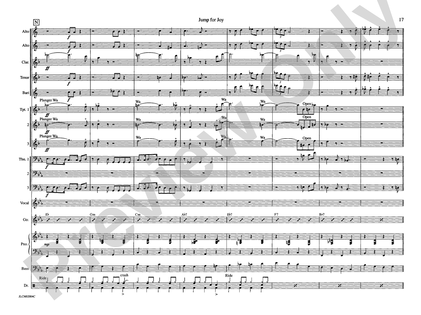 Jump for Joy: Jazz Ensemble Conductor Score & Parts