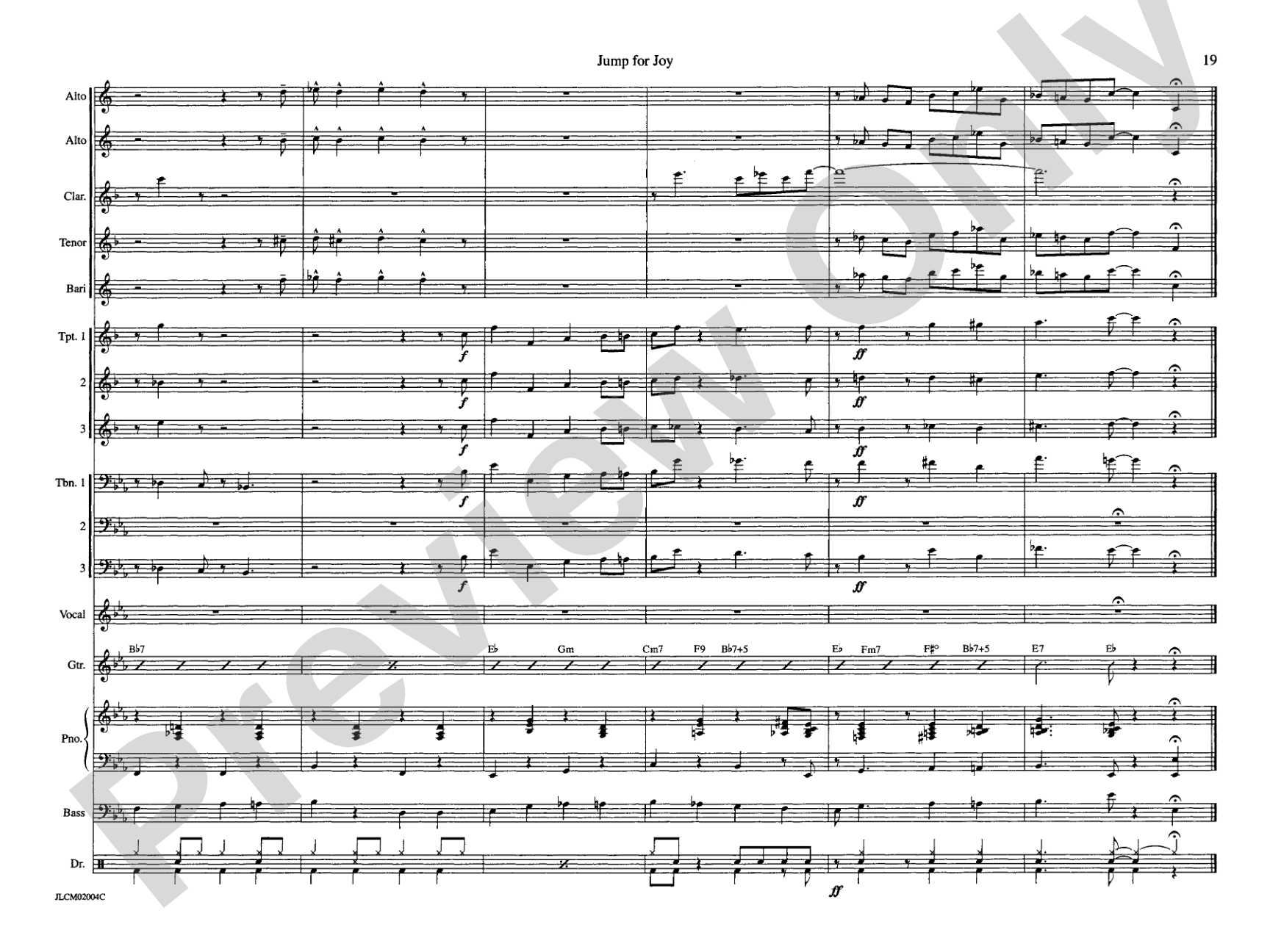 Jump for Joy: Jazz Ensemble Conductor Score & Parts