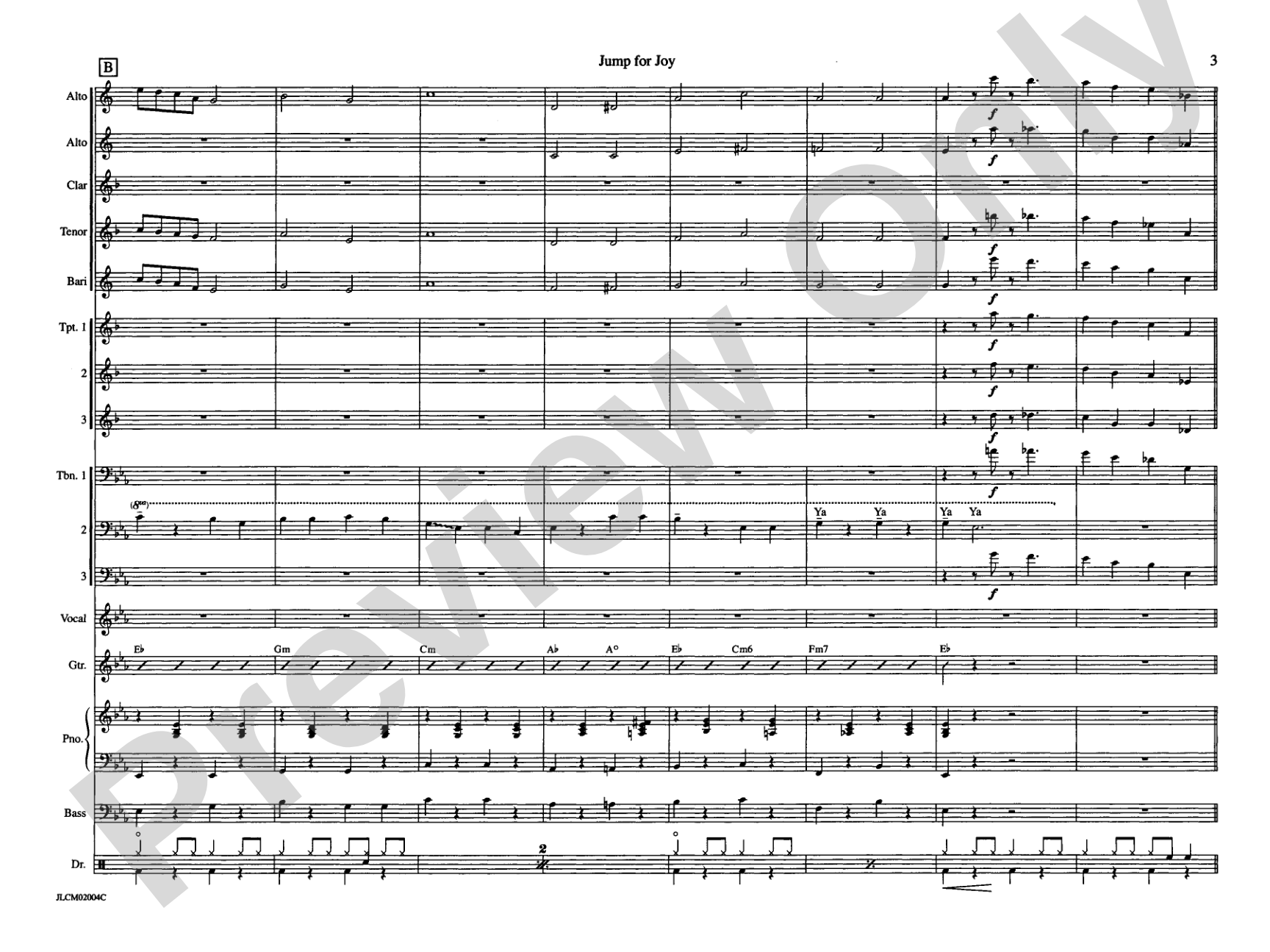 Jump for Joy: Jazz Ensemble Conductor Score & Parts