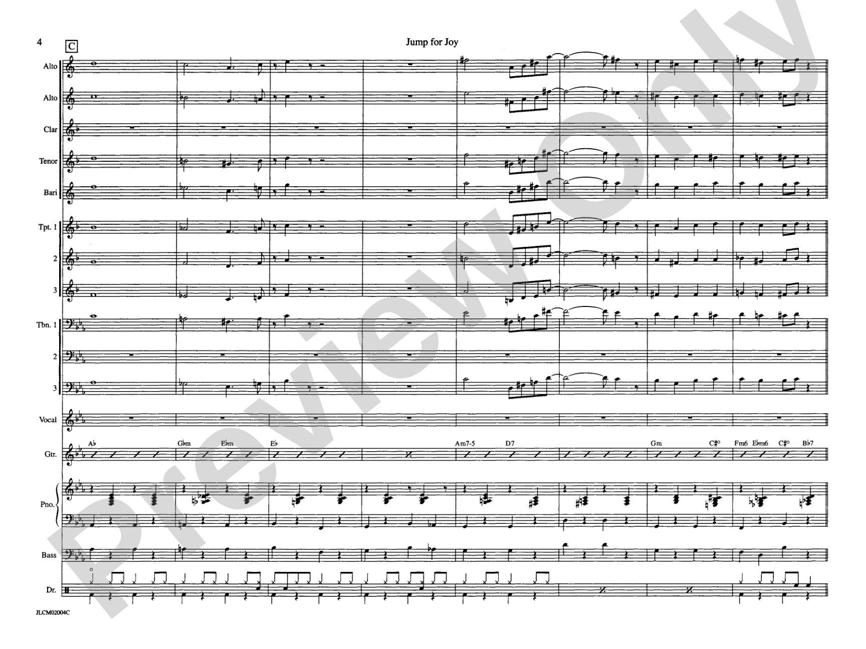 Jump for Joy: Jazz Ensemble Conductor Score & Parts