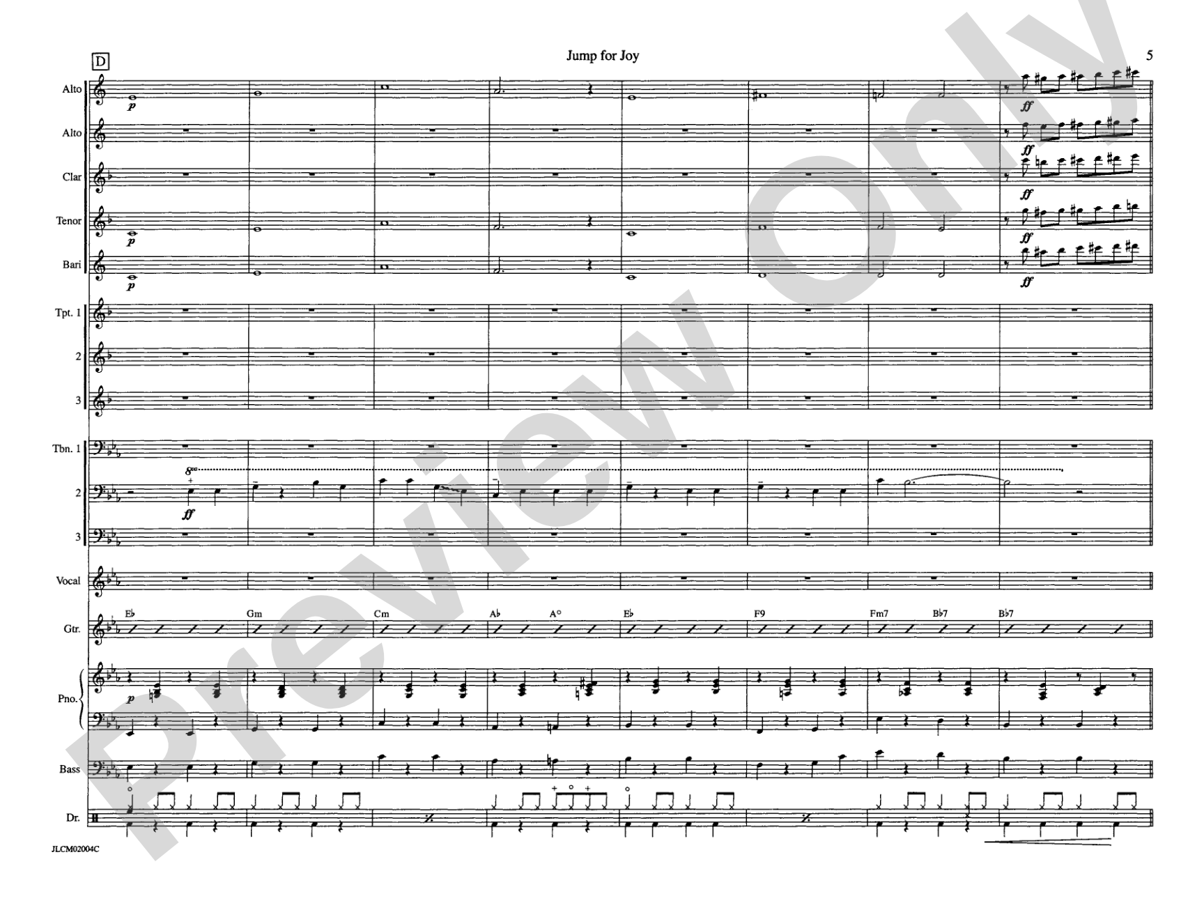 Jump for Joy: Jazz Ensemble Conductor Score & Parts