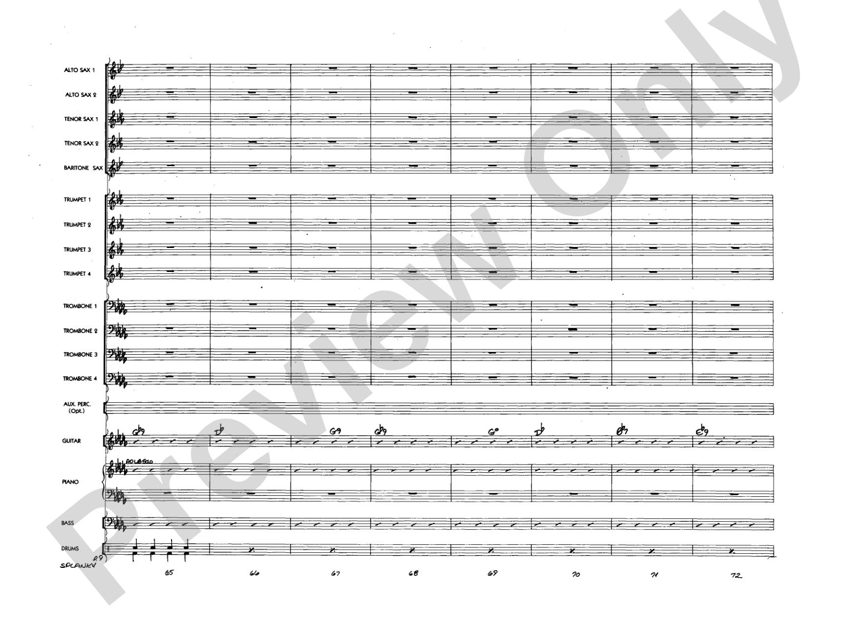 Splanky: Jazz Ensemble Conductor Score & Parts