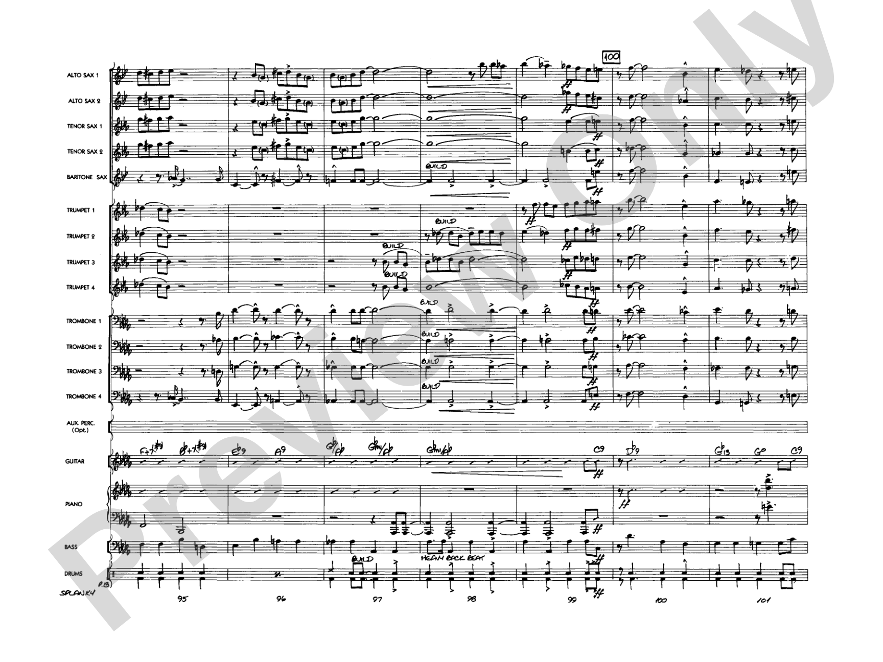 Splanky: Jazz Ensemble Conductor Score & Parts
