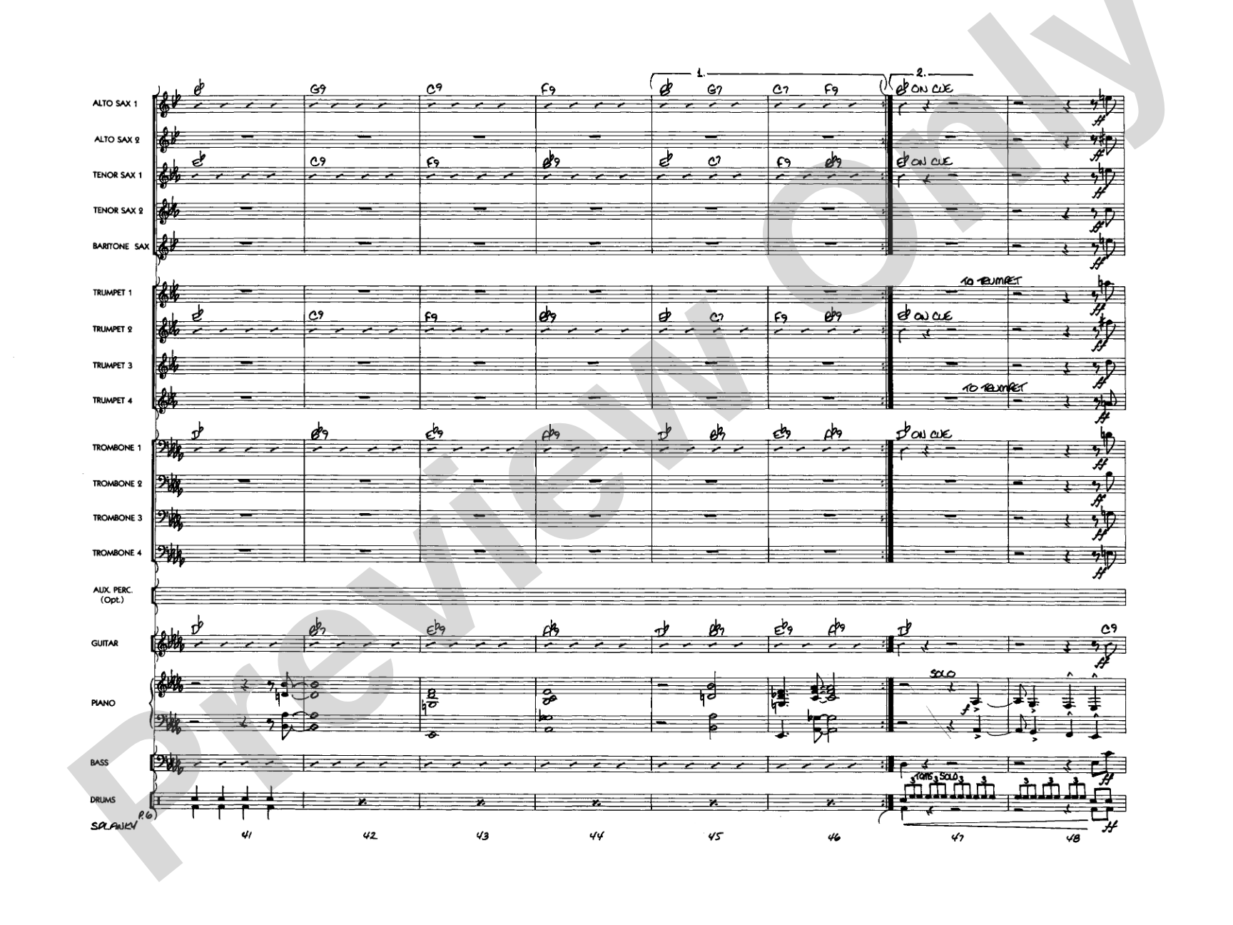 Splanky: Jazz Ensemble Conductor Score & Parts