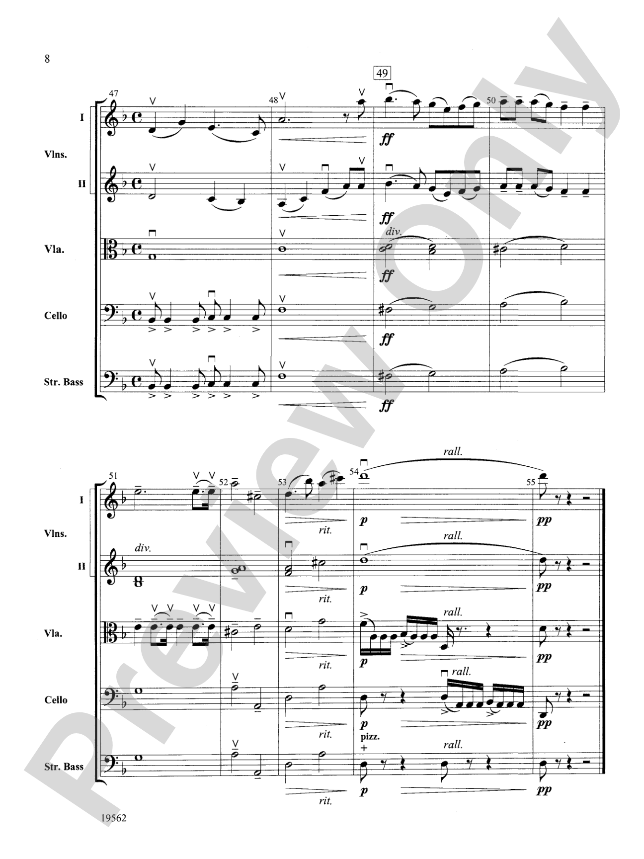 Bylina: String Orchestra Conductor Score & Parts
