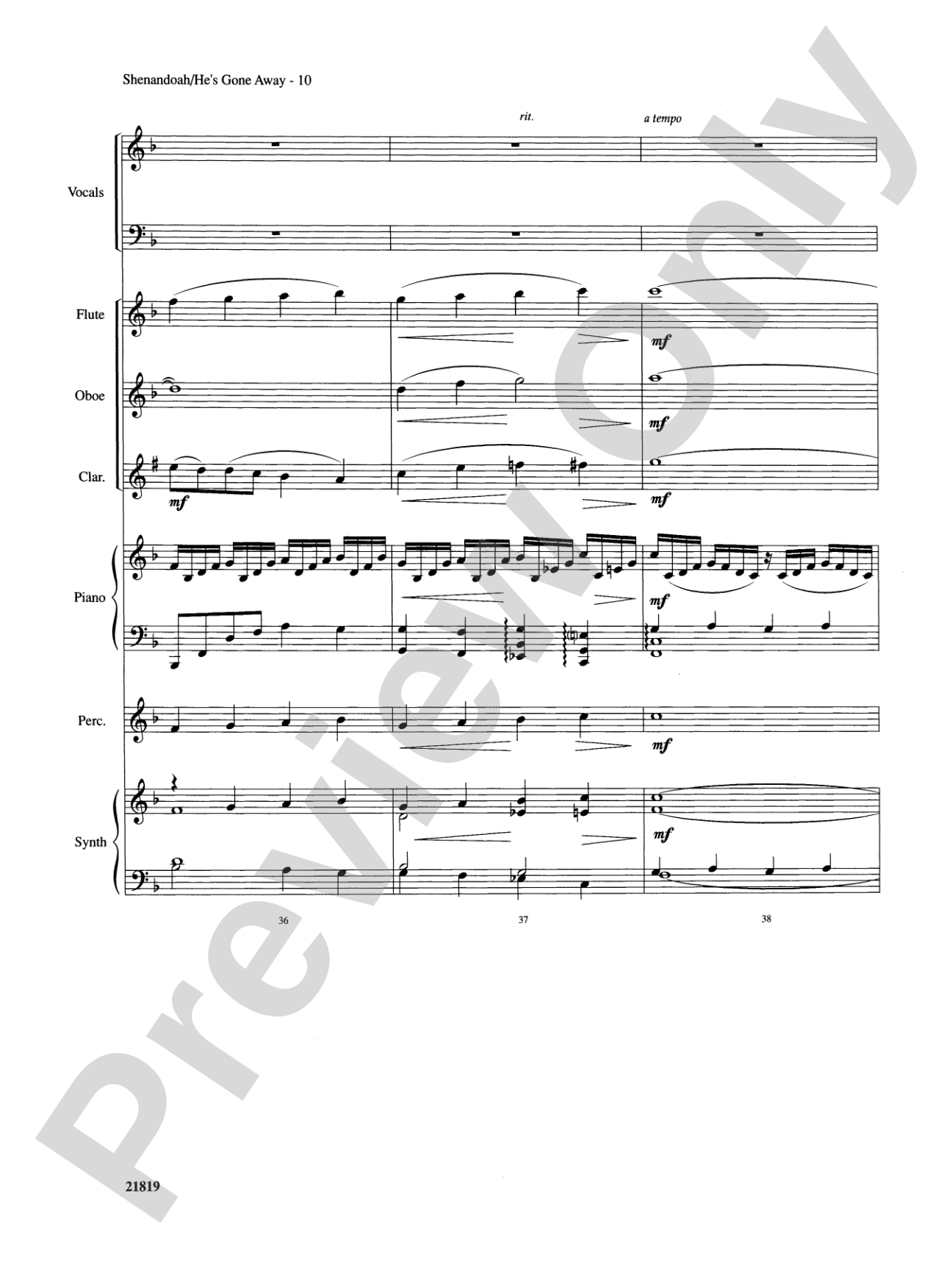 Shenandoah / He's Gone Away: Choral SoundPax