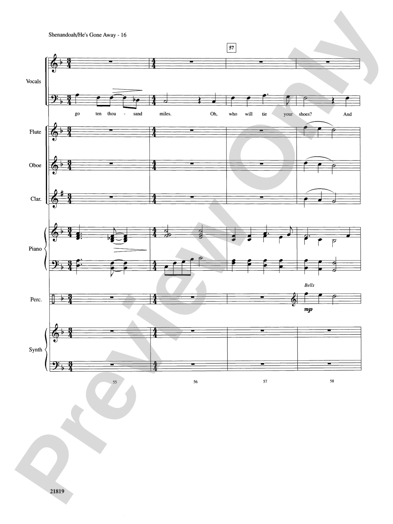 Shenandoah / He's Gone Away: Choral SoundPax