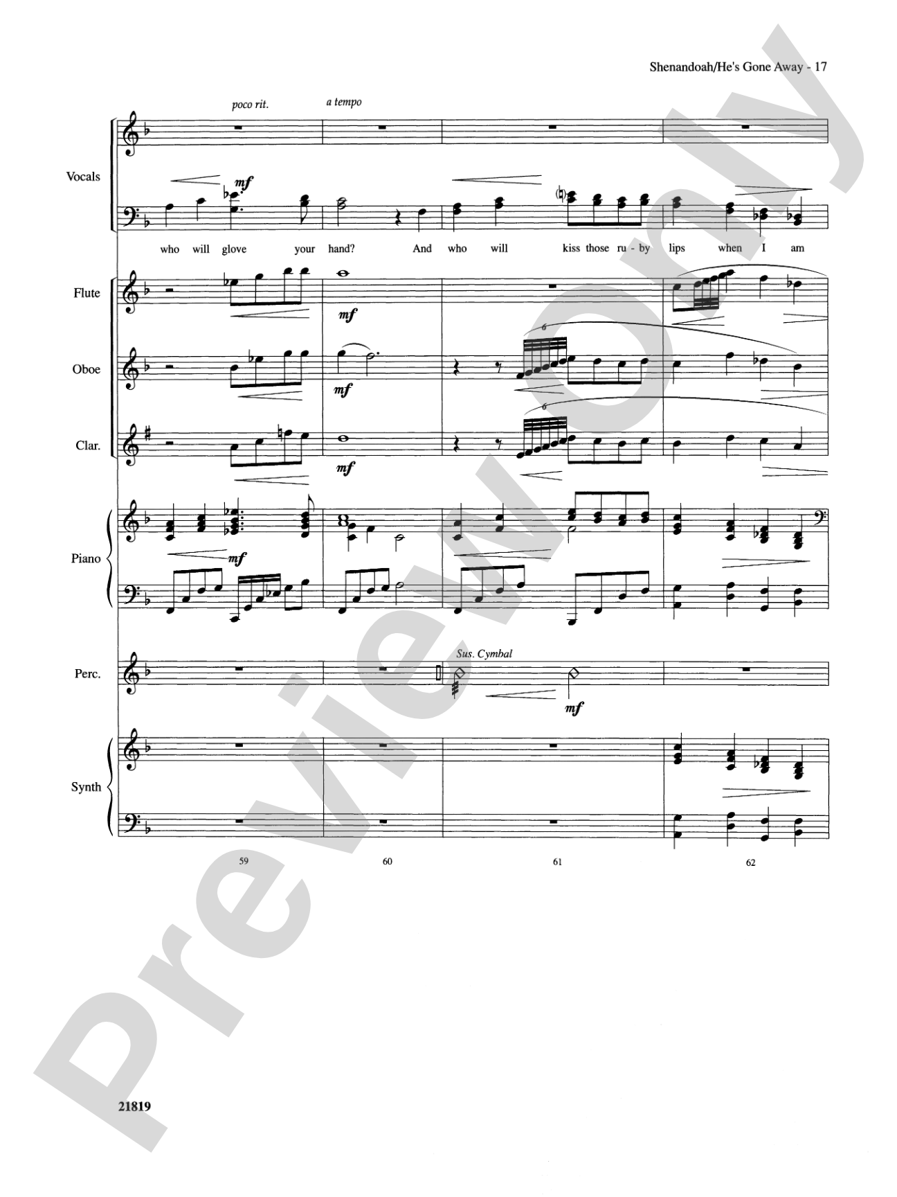 Shenandoah / He's Gone Away: Choral SoundPax
