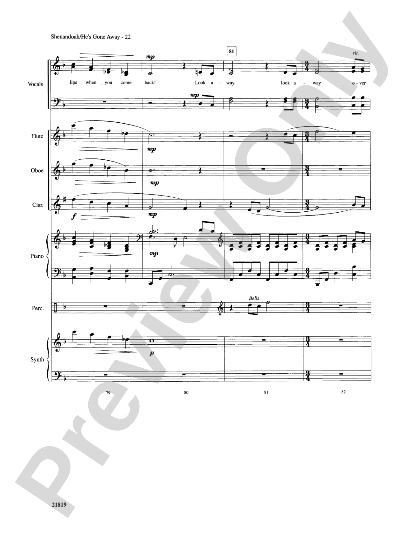 Shenandoah / He's Gone Away: Choral SoundPax