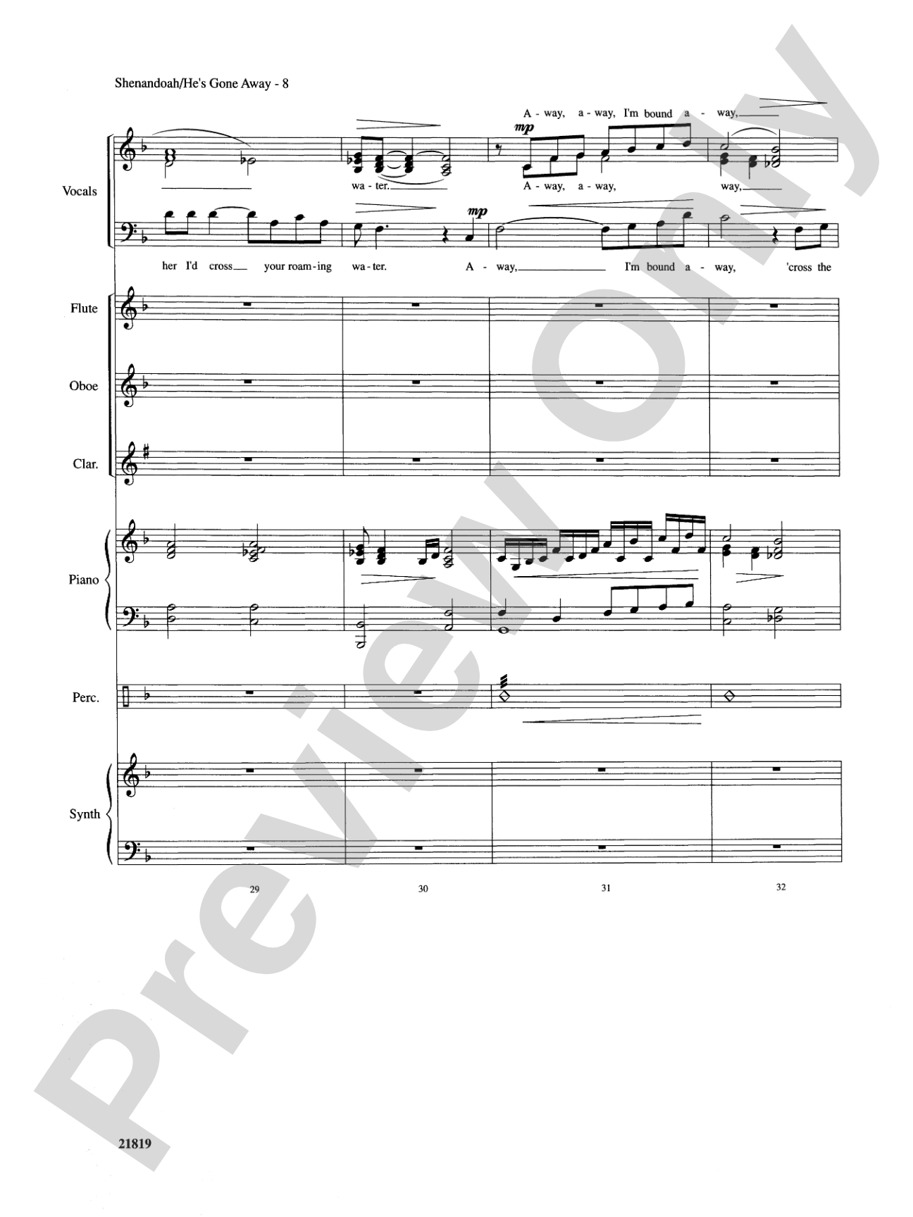 Shenandoah / He's Gone Away: Choral SoundPax