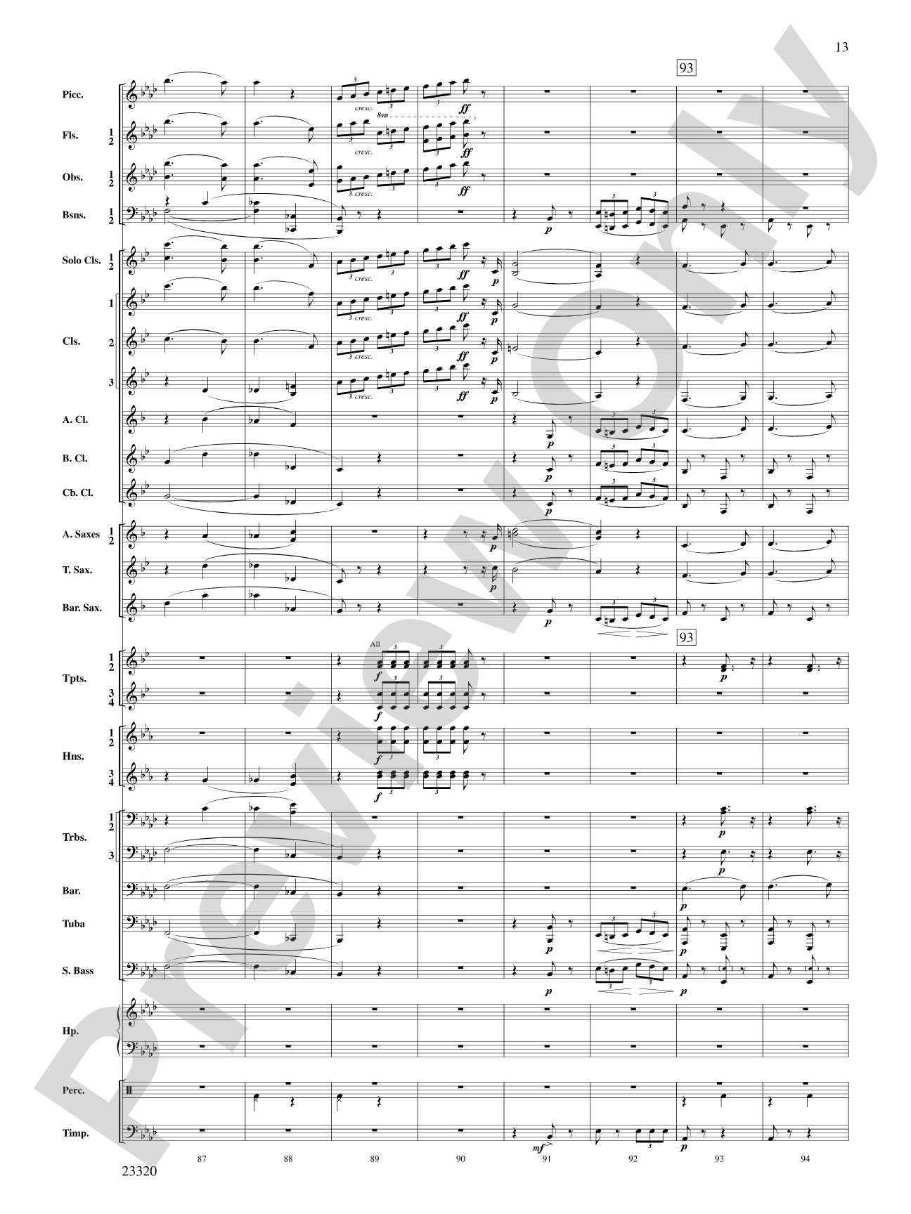 March and Cortege of Bacchus: Concert Band Conductor Score & Parts