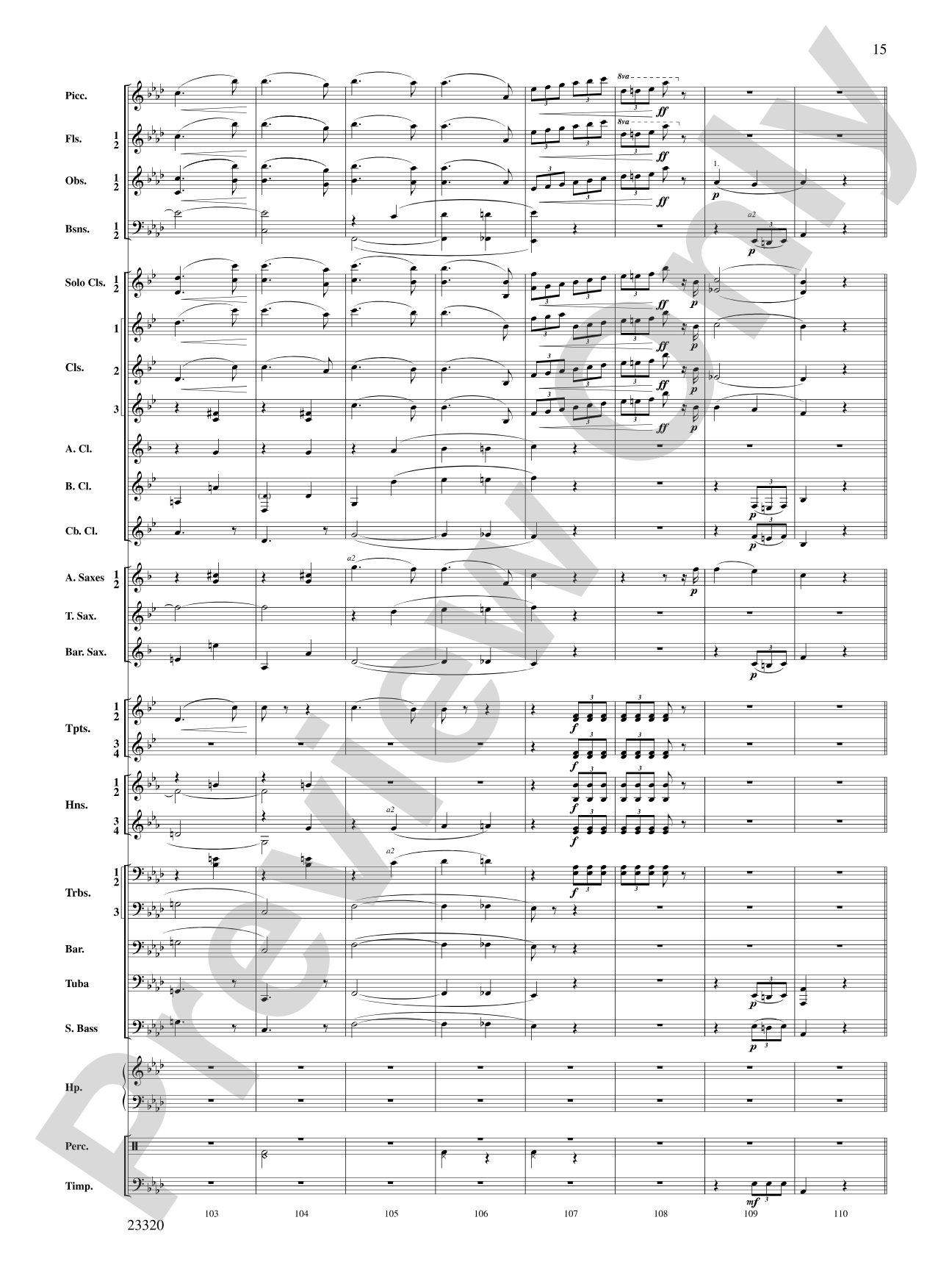March and Cortege of Bacchus: Concert Band Conductor Score & Parts