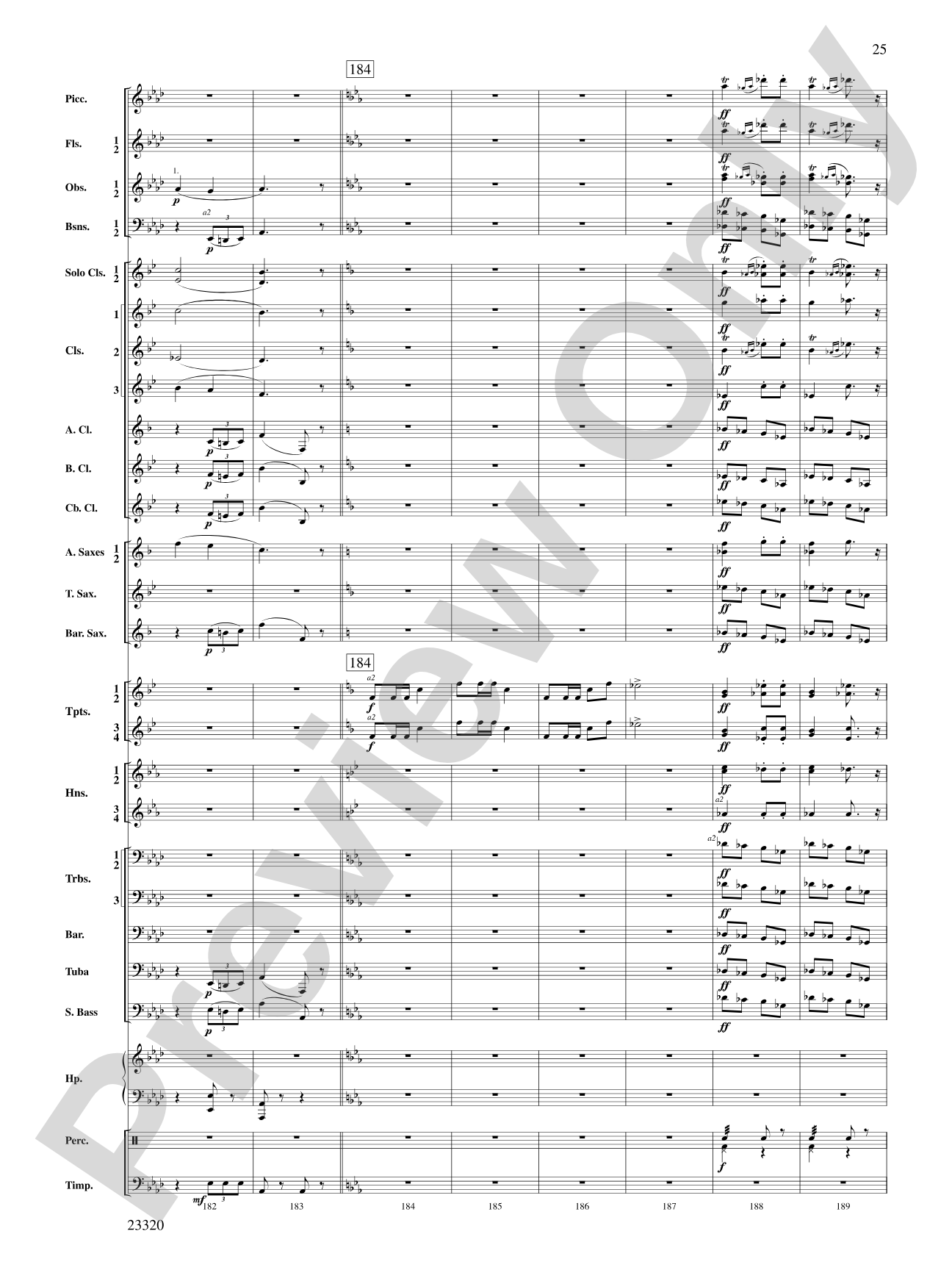 March and Cortege of Bacchus: Concert Band Conductor Score & Parts