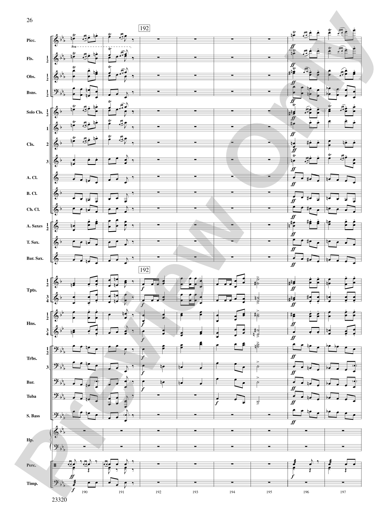 March and Cortege of Bacchus: Concert Band Conductor Score & Parts