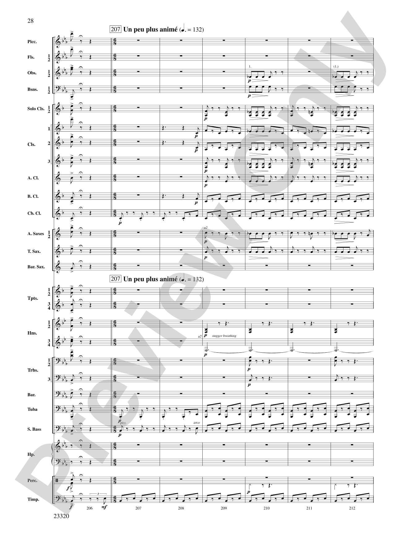 March and Cortege of Bacchus: Concert Band Conductor Score & Parts