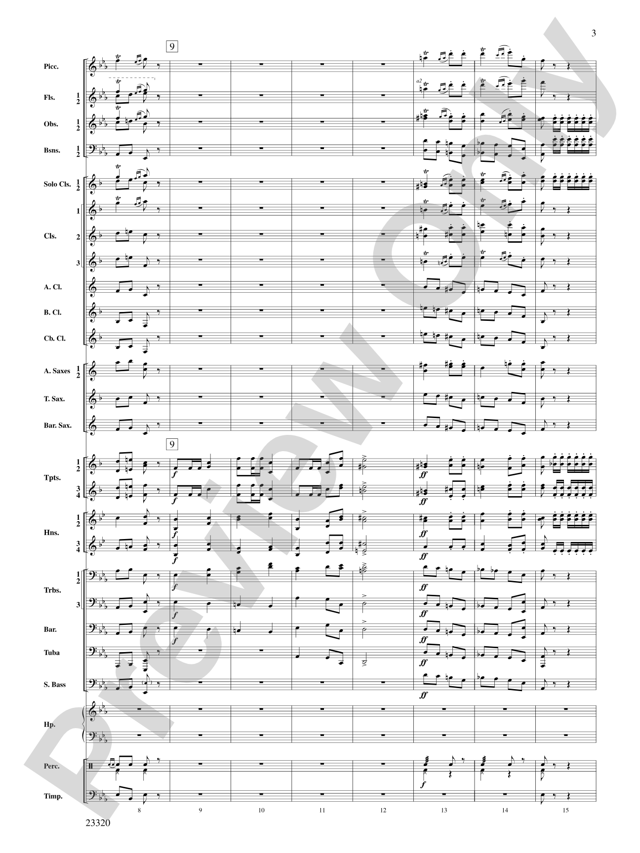 March and Cortege of Bacchus: Concert Band Conductor Score & Parts