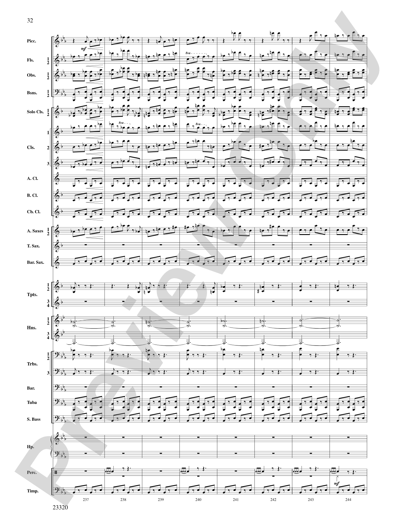 March and Cortege of Bacchus: Concert Band Conductor Score & Parts