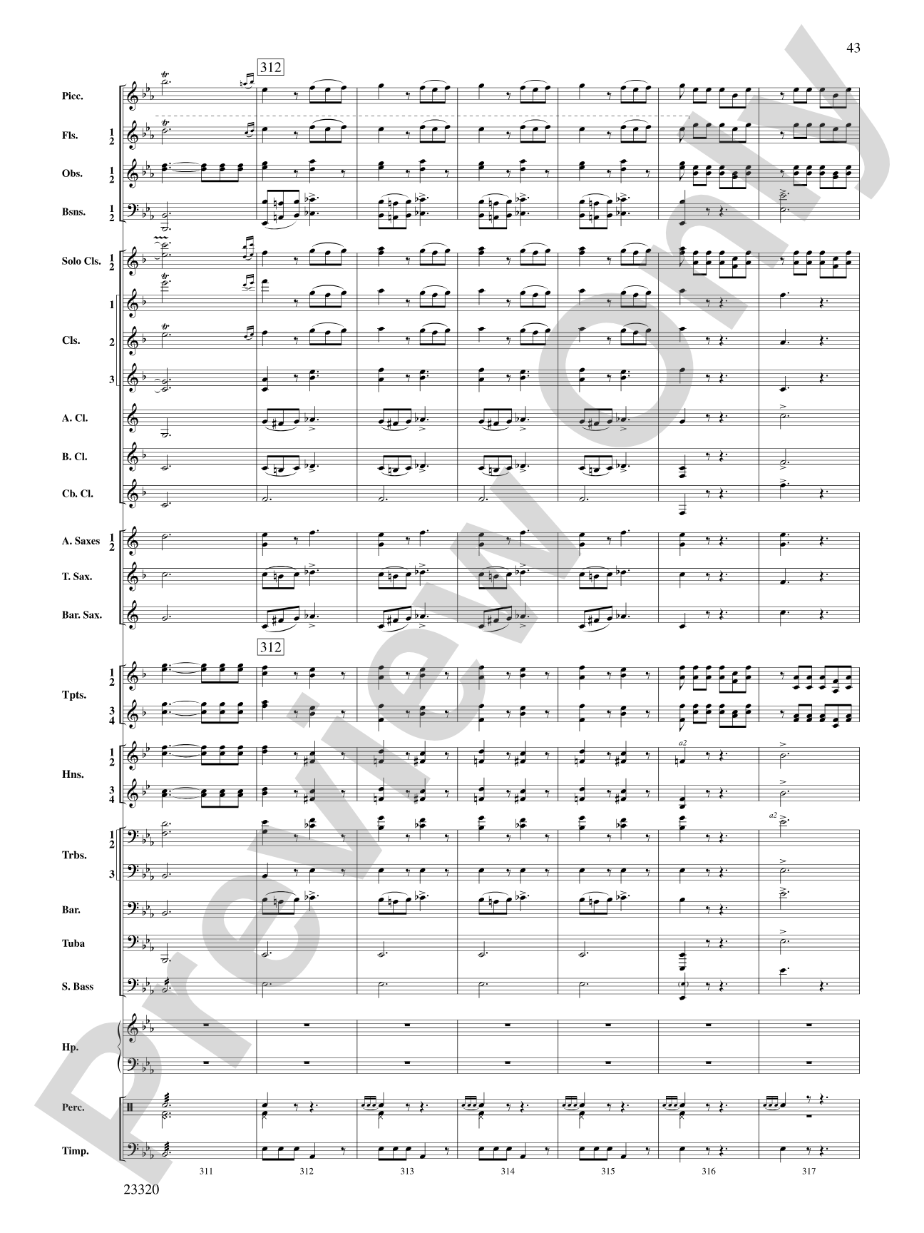 March and Cortege of Bacchus: Concert Band Conductor Score & Parts