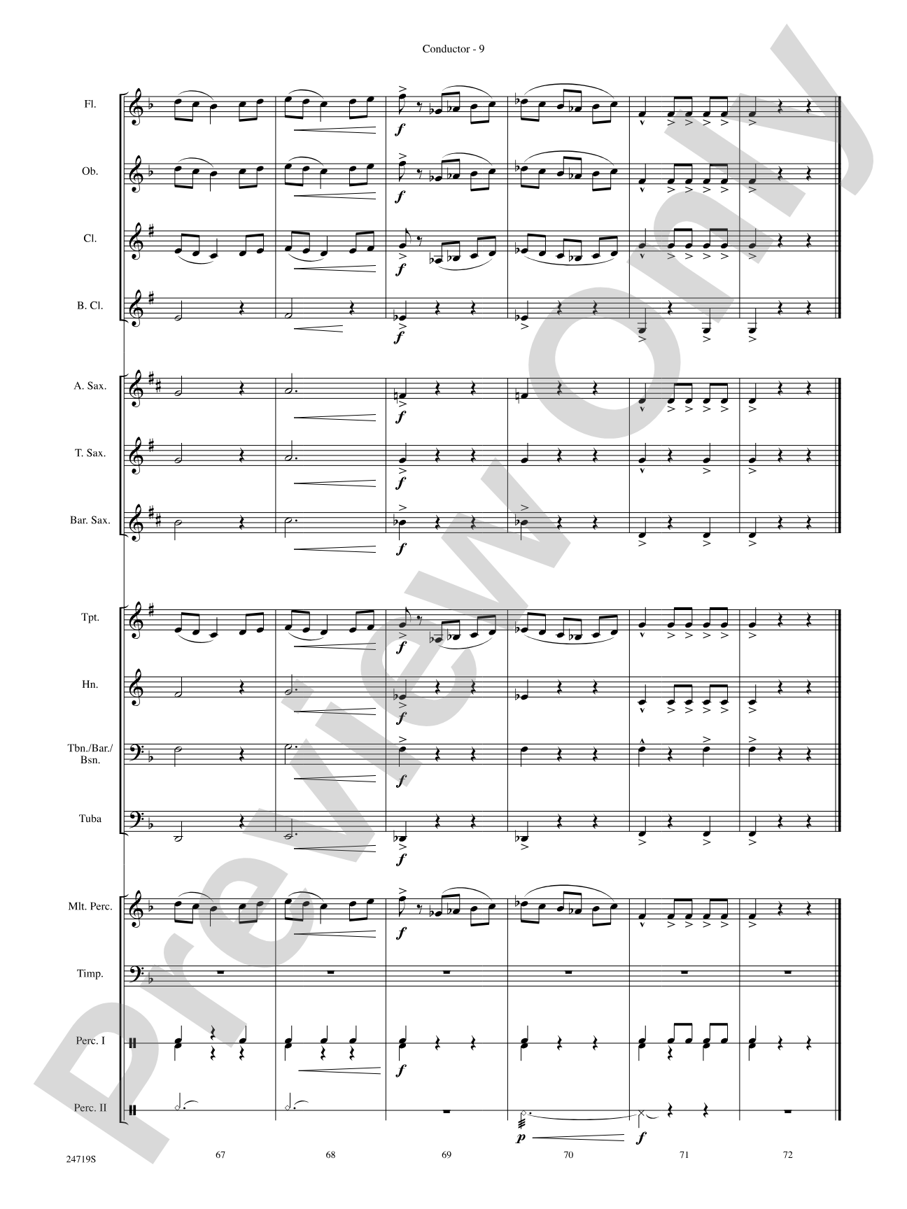 Harry Potter and the Goblet of Fire, Themes from: Concert Band Conductor Score & Parts