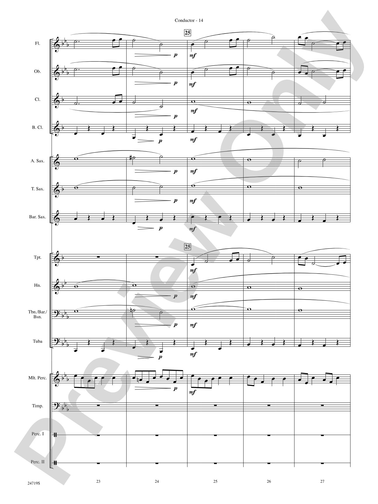 Harry Potter and the Goblet of Fire, Themes from: Concert Band Conductor Score & Parts