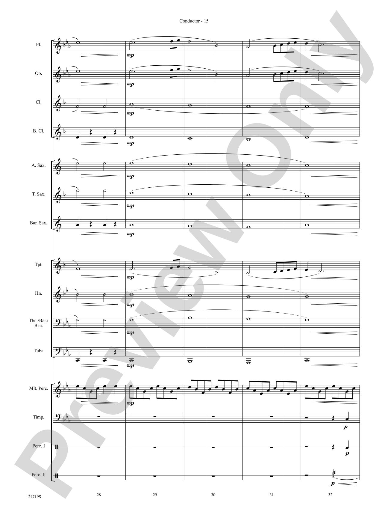 Harry Potter and the Goblet of Fire, Themes from: Concert Band Conductor Score & Parts
