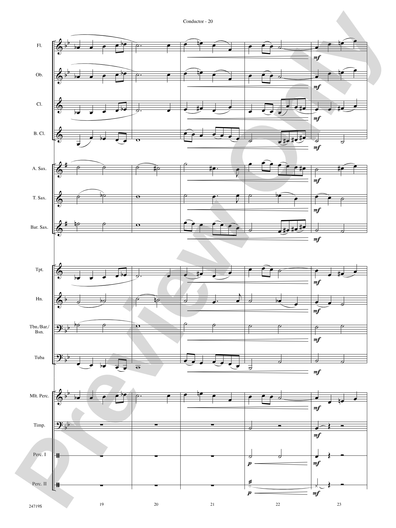 Harry Potter and the Goblet of Fire, Themes from: Concert Band Conductor Score & Parts