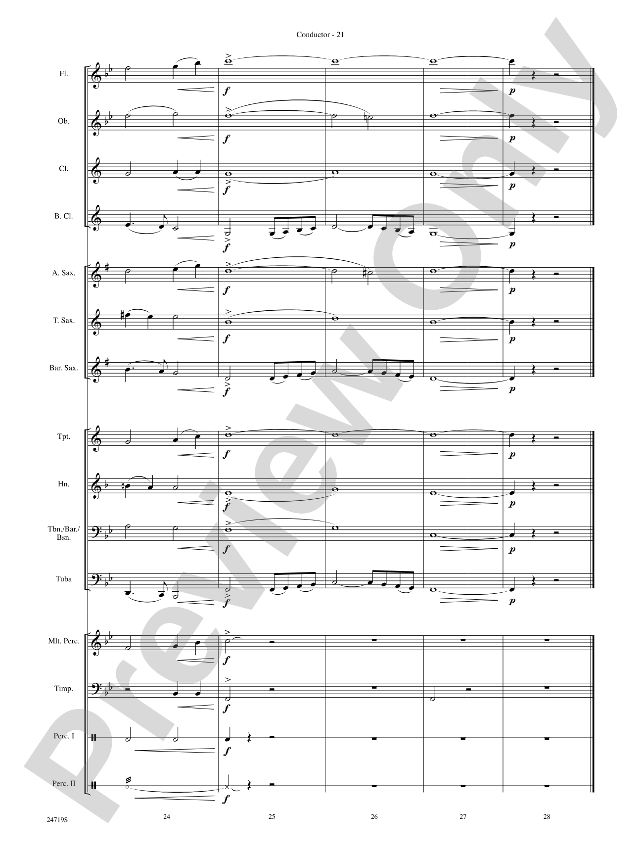 Harry Potter and the Goblet of Fire, Themes from: Concert Band Conductor Score & Parts