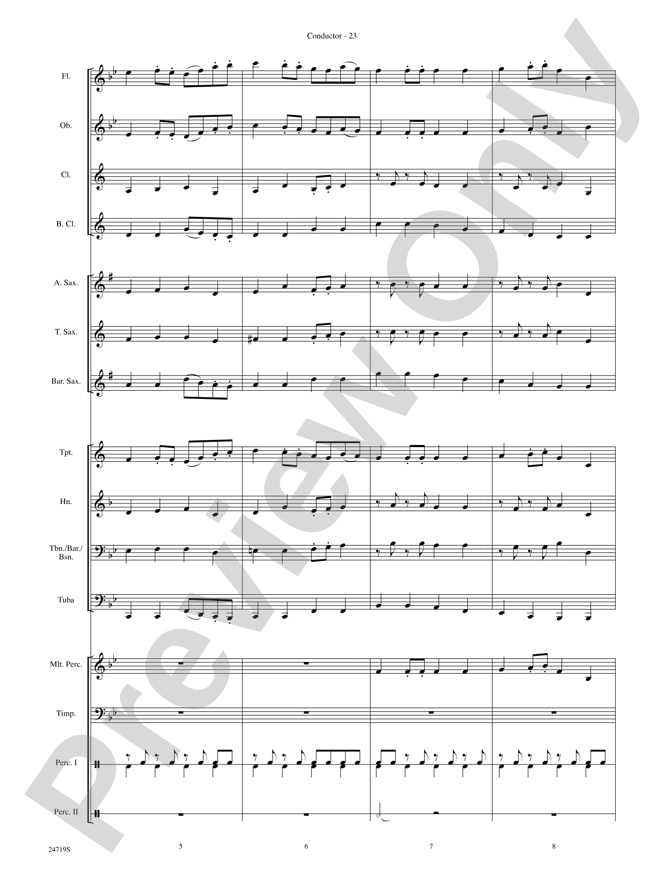 Harry Potter and the Goblet of Fire, Themes from: Concert Band Conductor Score & Parts