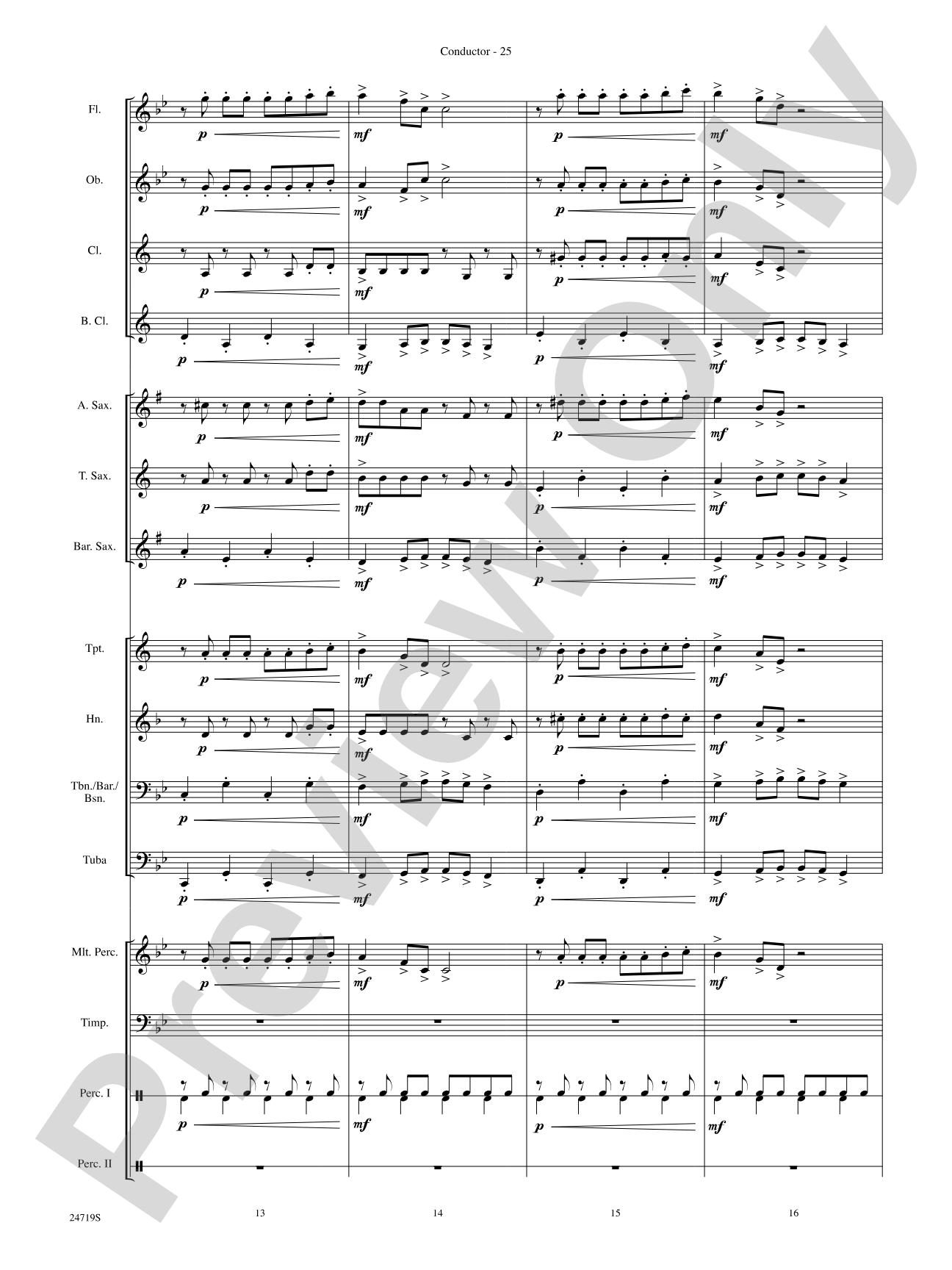 Harry Potter and the Goblet of Fire, Themes from: Concert Band Conductor Score & Parts