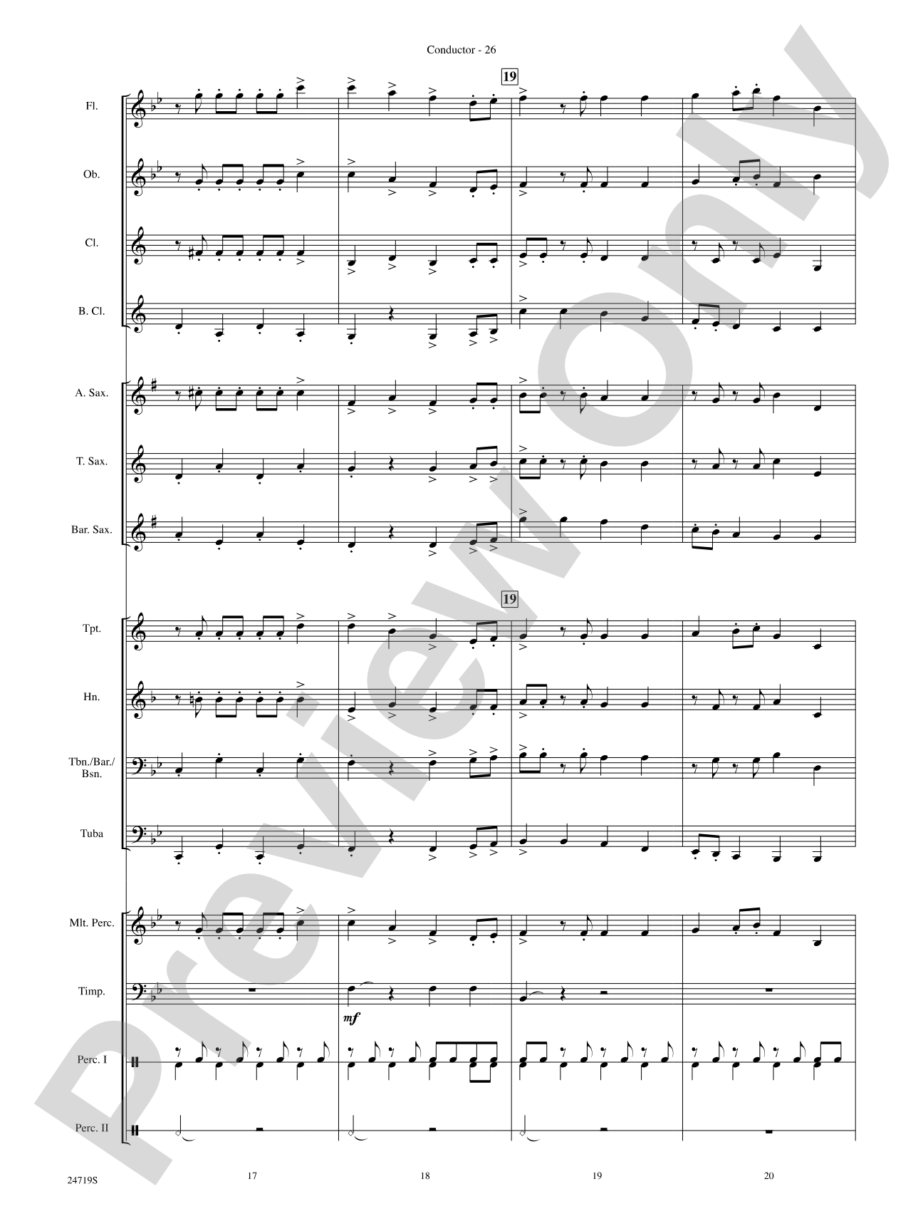 Harry Potter and the Goblet of Fire, Themes from: Concert Band Conductor Score & Parts