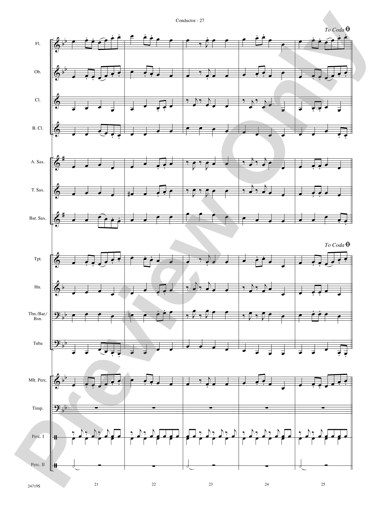 Harry Potter and the Goblet of Fire, Themes from: Concert Band Conductor Score & Parts