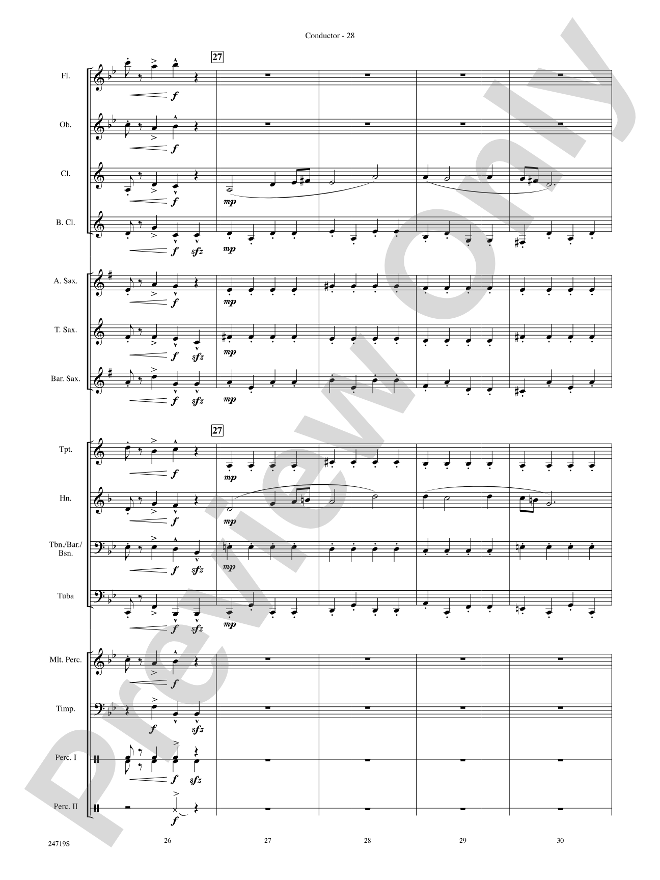 Harry Potter and the Goblet of Fire, Themes from: Concert Band Conductor Score & Parts