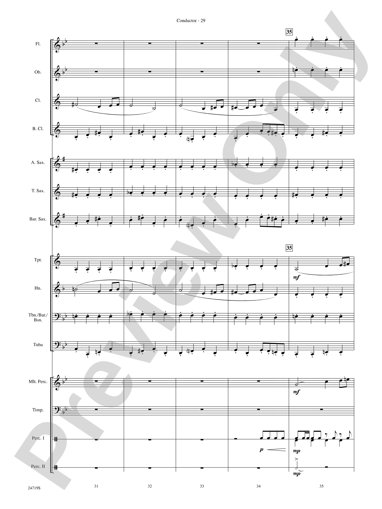 Harry Potter and the Goblet of Fire, Themes from: Concert Band Conductor Score & Parts