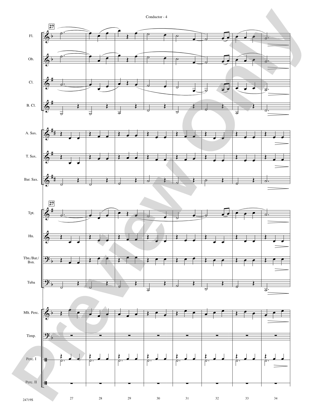Harry Potter and the Goblet of Fire, Themes from: Concert Band Conductor Score & Parts