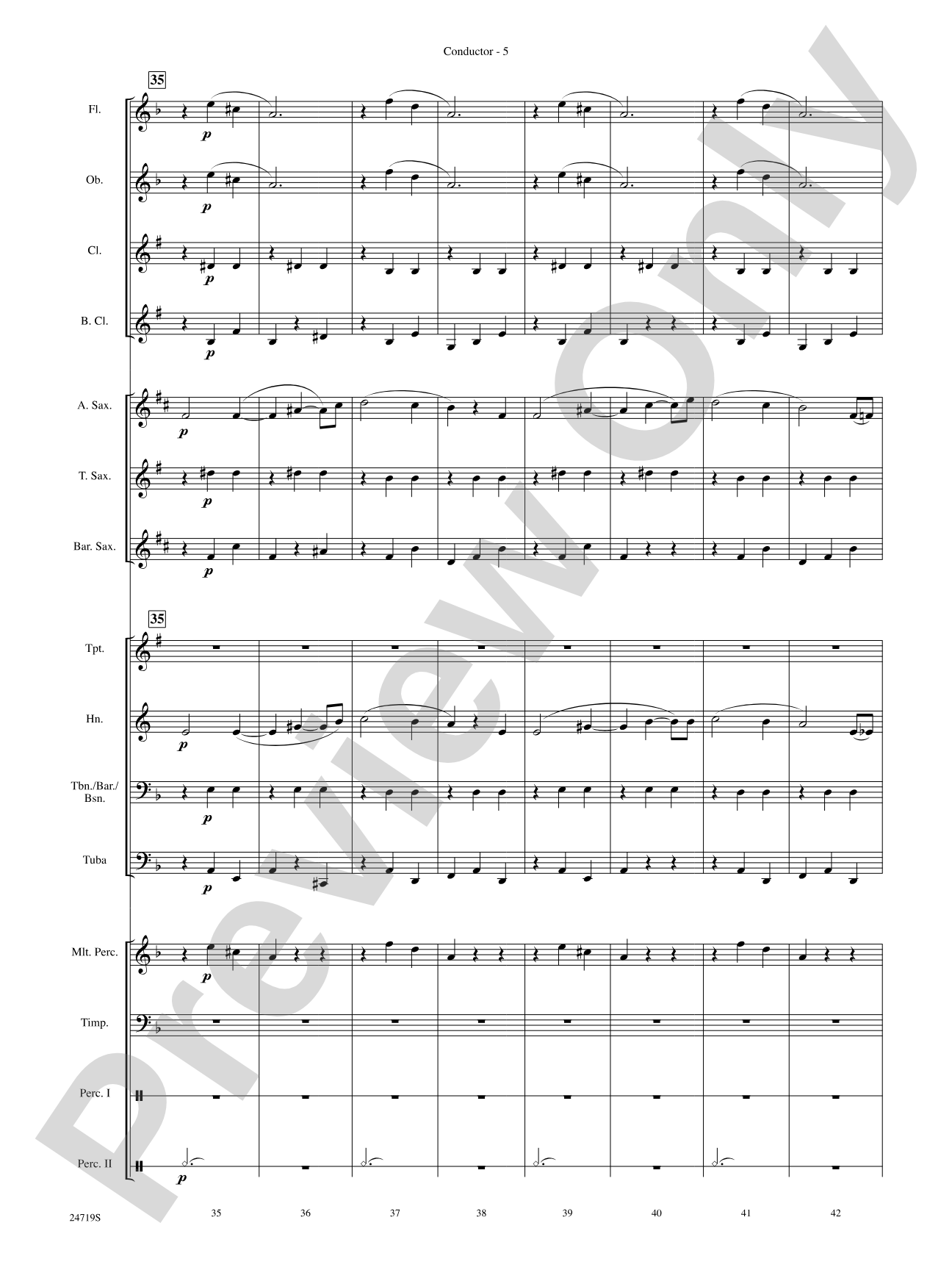 Harry Potter and the Goblet of Fire, Themes from: Concert Band Conductor Score & Parts