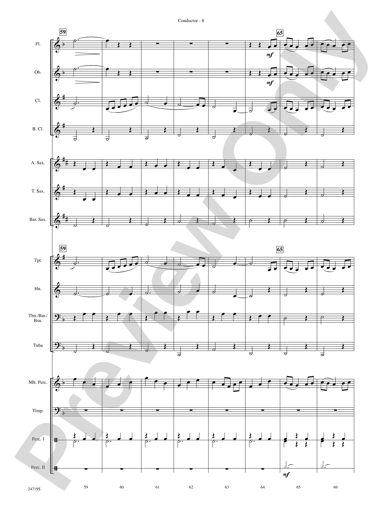 Harry Potter and the Goblet of Fire, Themes from: Concert Band Conductor Score & Parts