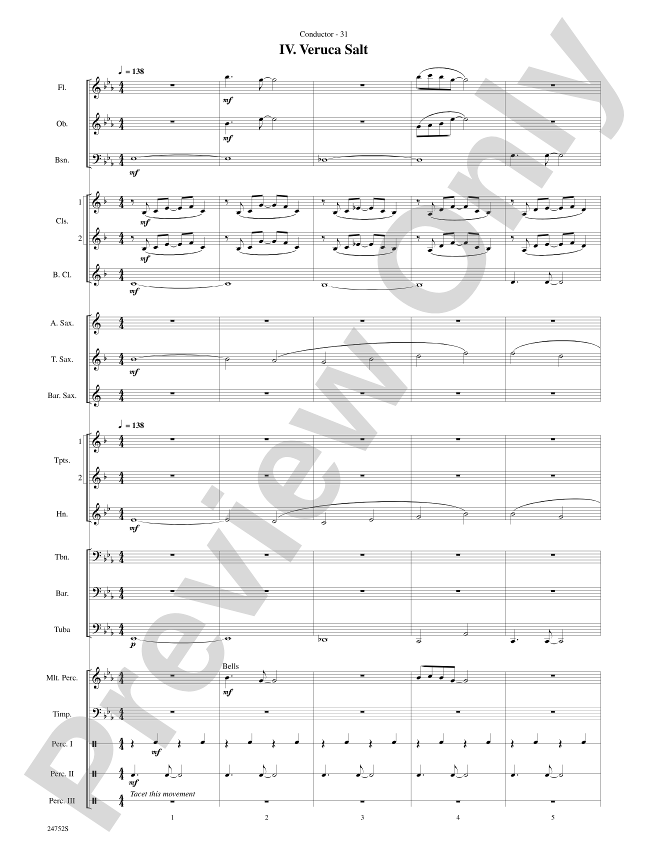 Charlie and the Chocolate Factory, Suite from: Concert Band Conductor Score & Parts