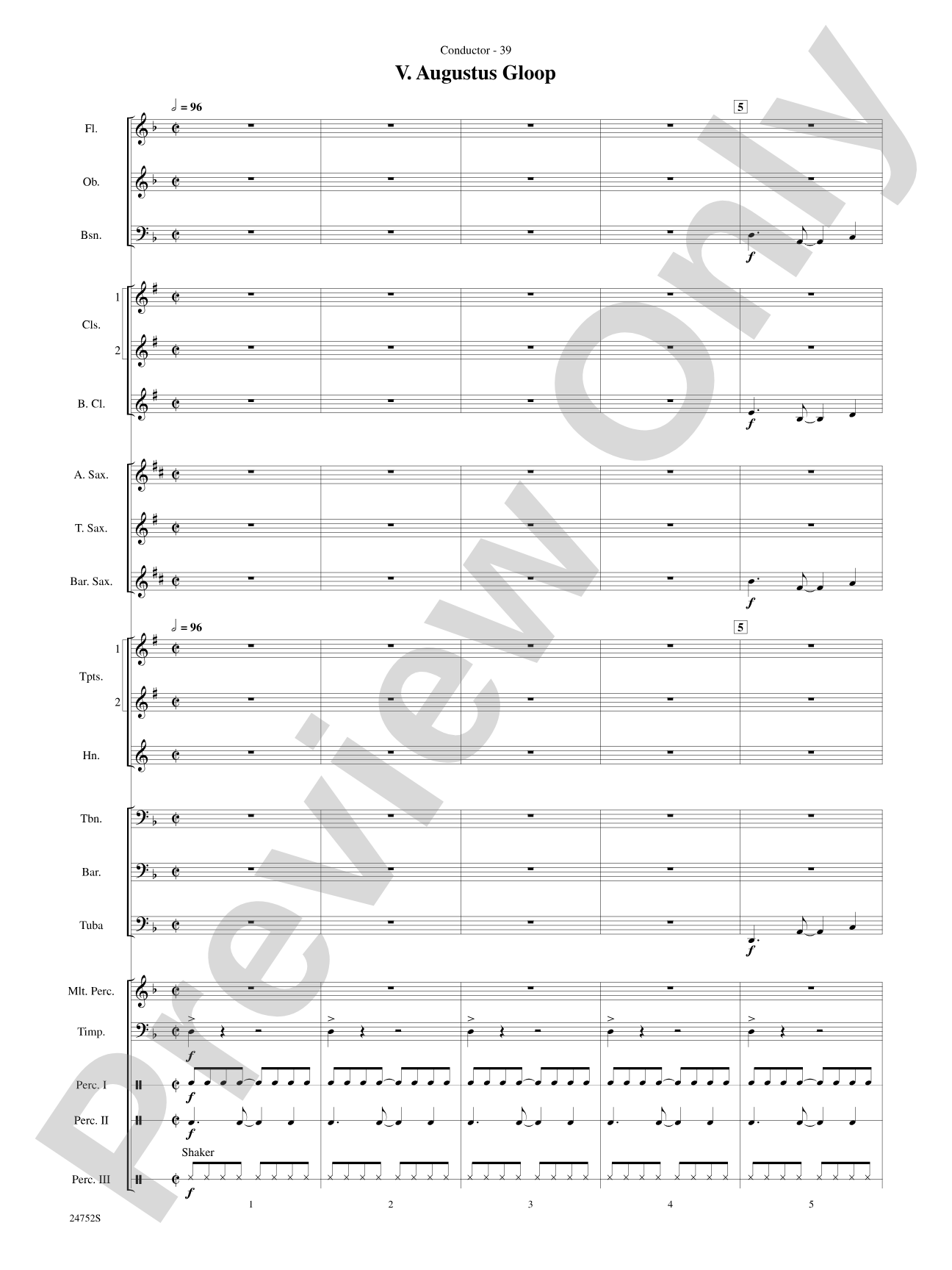 Charlie and the Chocolate Factory, Suite from: Concert Band Conductor Score & Parts