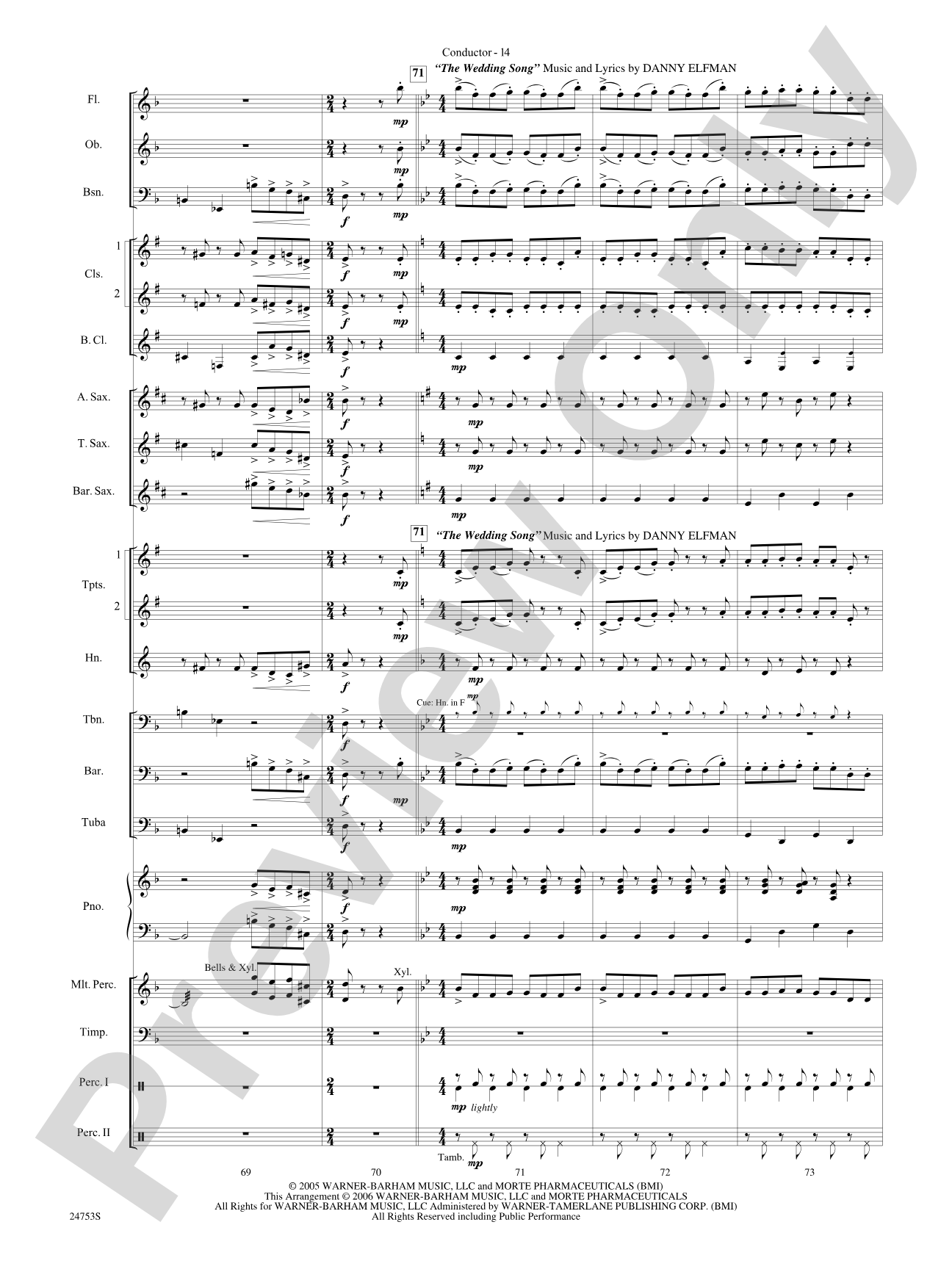 Corpse Bride, Selections from: Concert Band Conductor Score & Parts