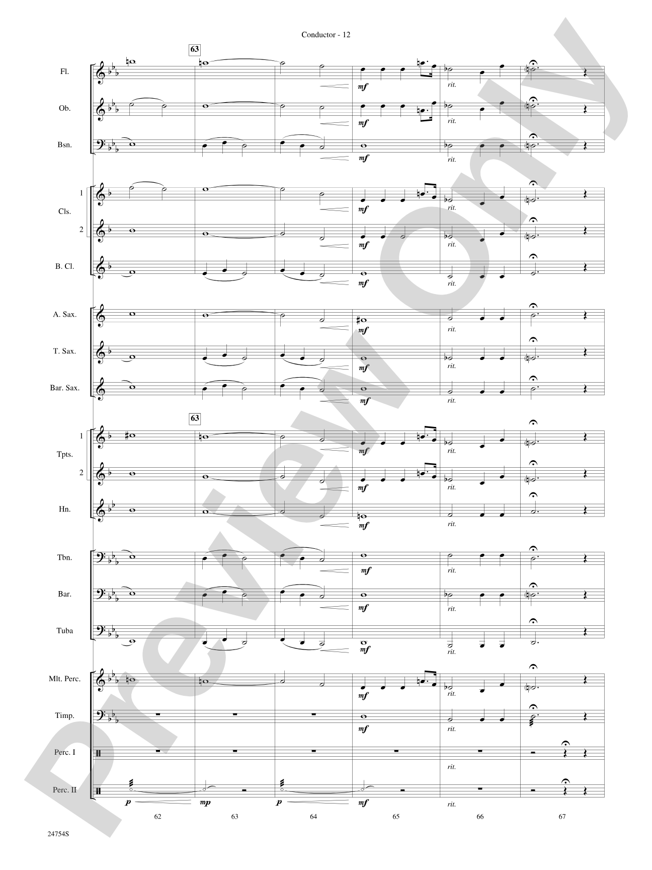 The Star Wars® Saga, Selections from: Concert Band Conductor Score & Parts