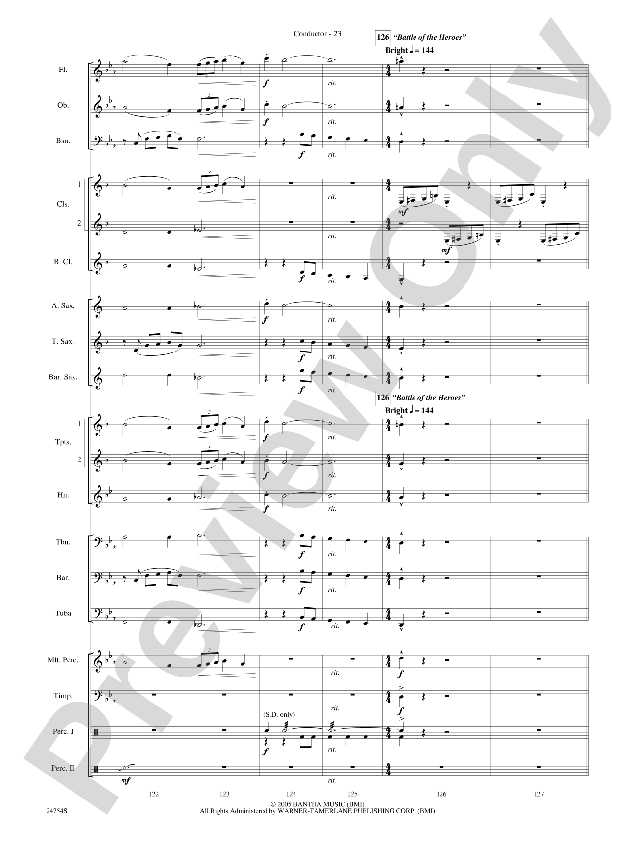 The Star Wars® Saga, Selections from: Concert Band Conductor Score & Parts