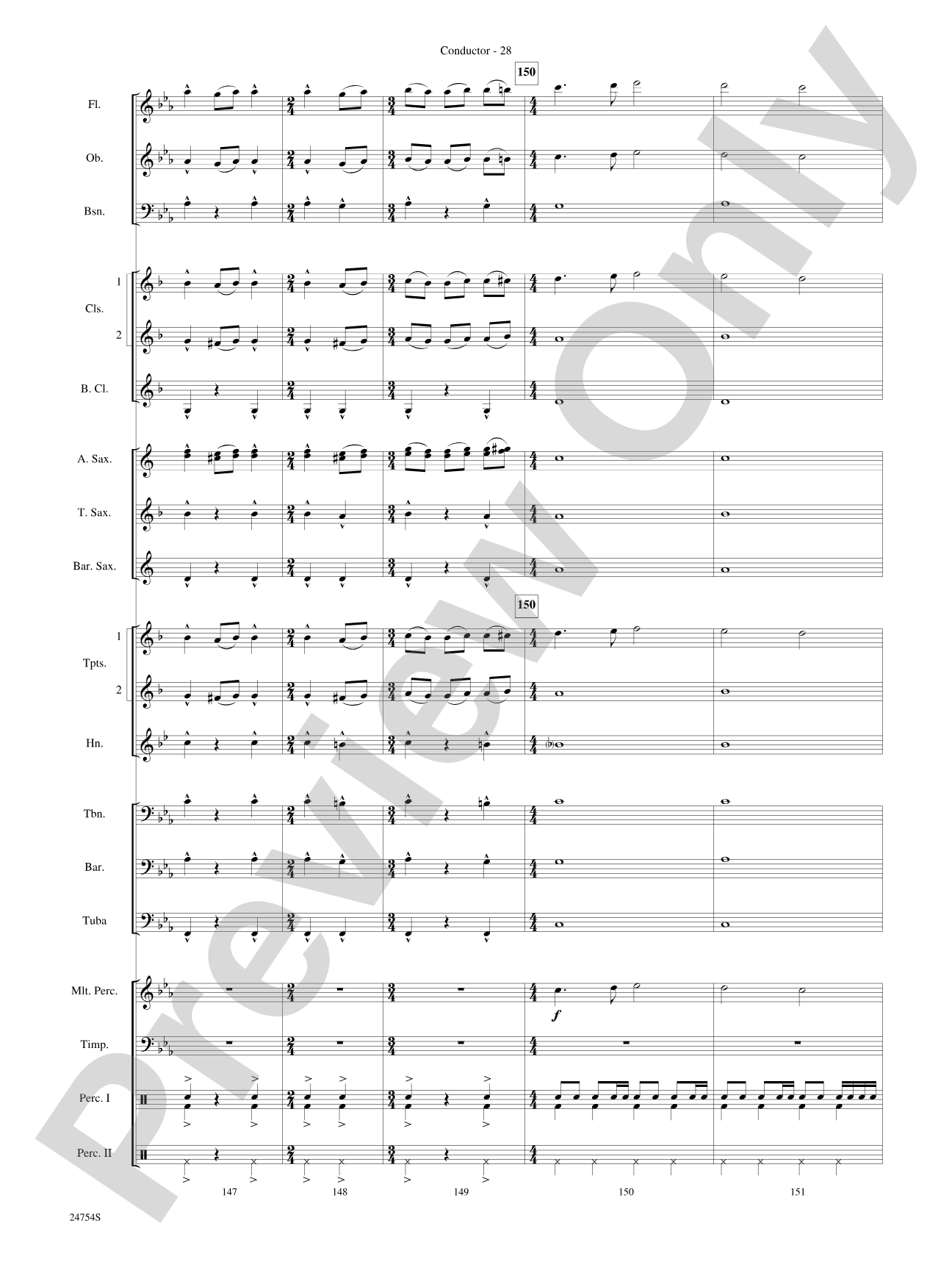 The Star Wars® Saga, Selections from: Concert Band Conductor Score & Parts
