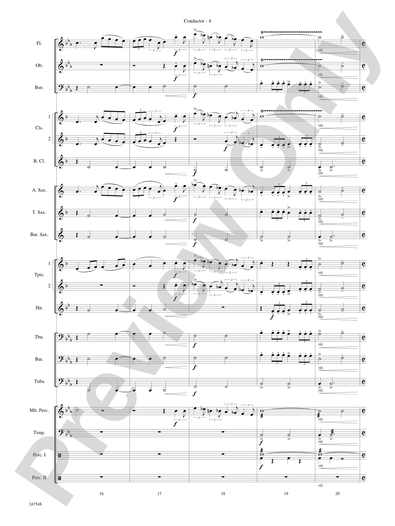 The Star Wars® Saga, Selections from: Concert Band Conductor Score & Parts