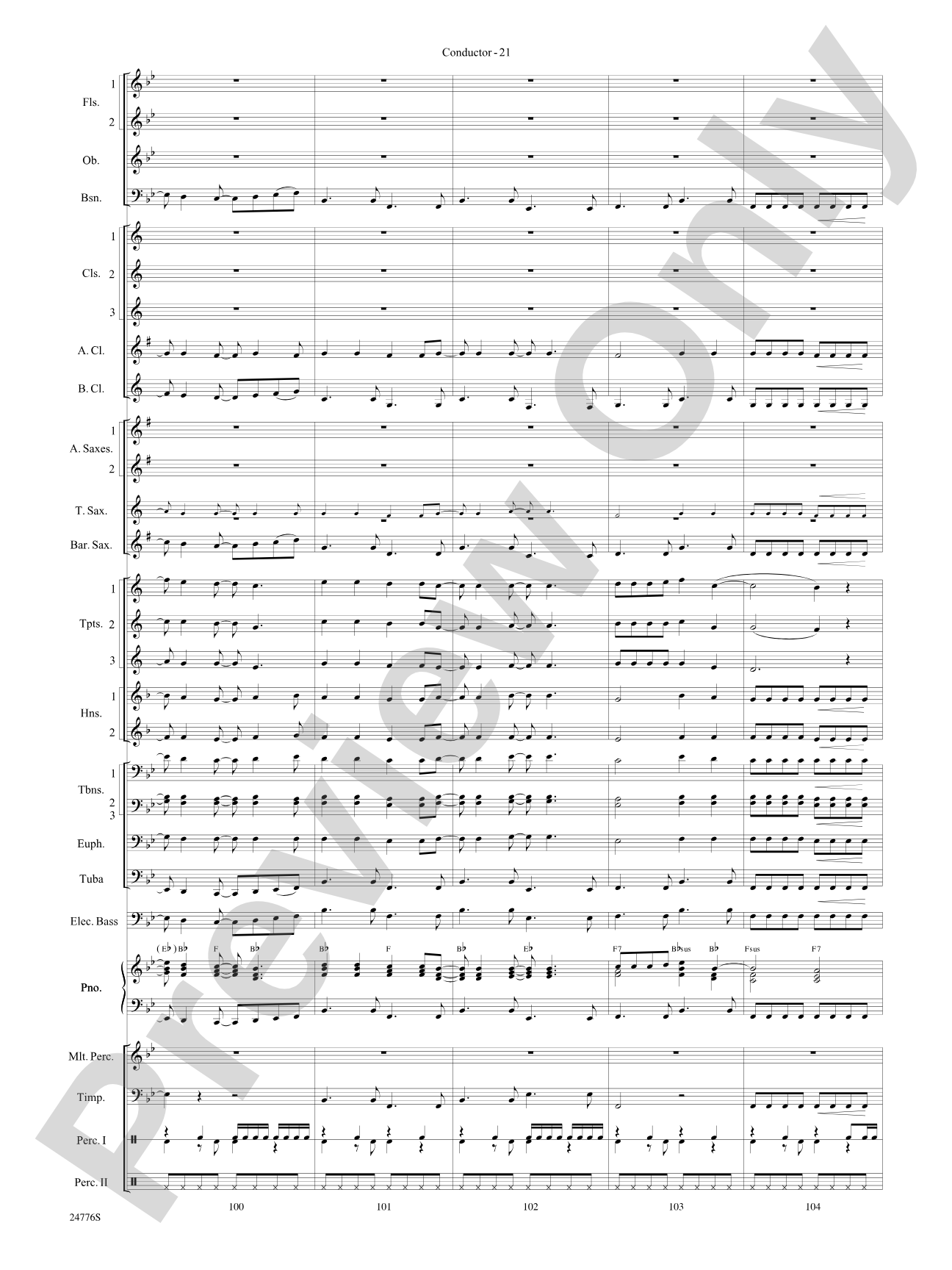 Rolling Stones: The Music Tour: Concert Band Conductor Score & Parts