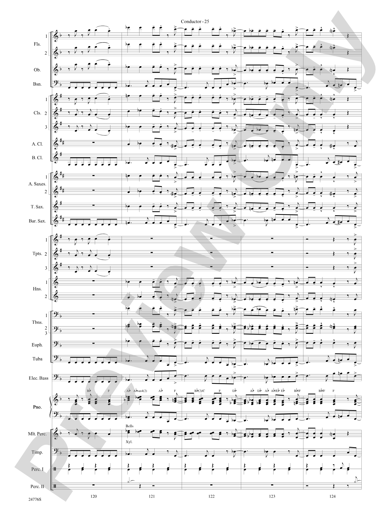 Rolling Stones: The Music Tour: Concert Band Conductor Score & Parts