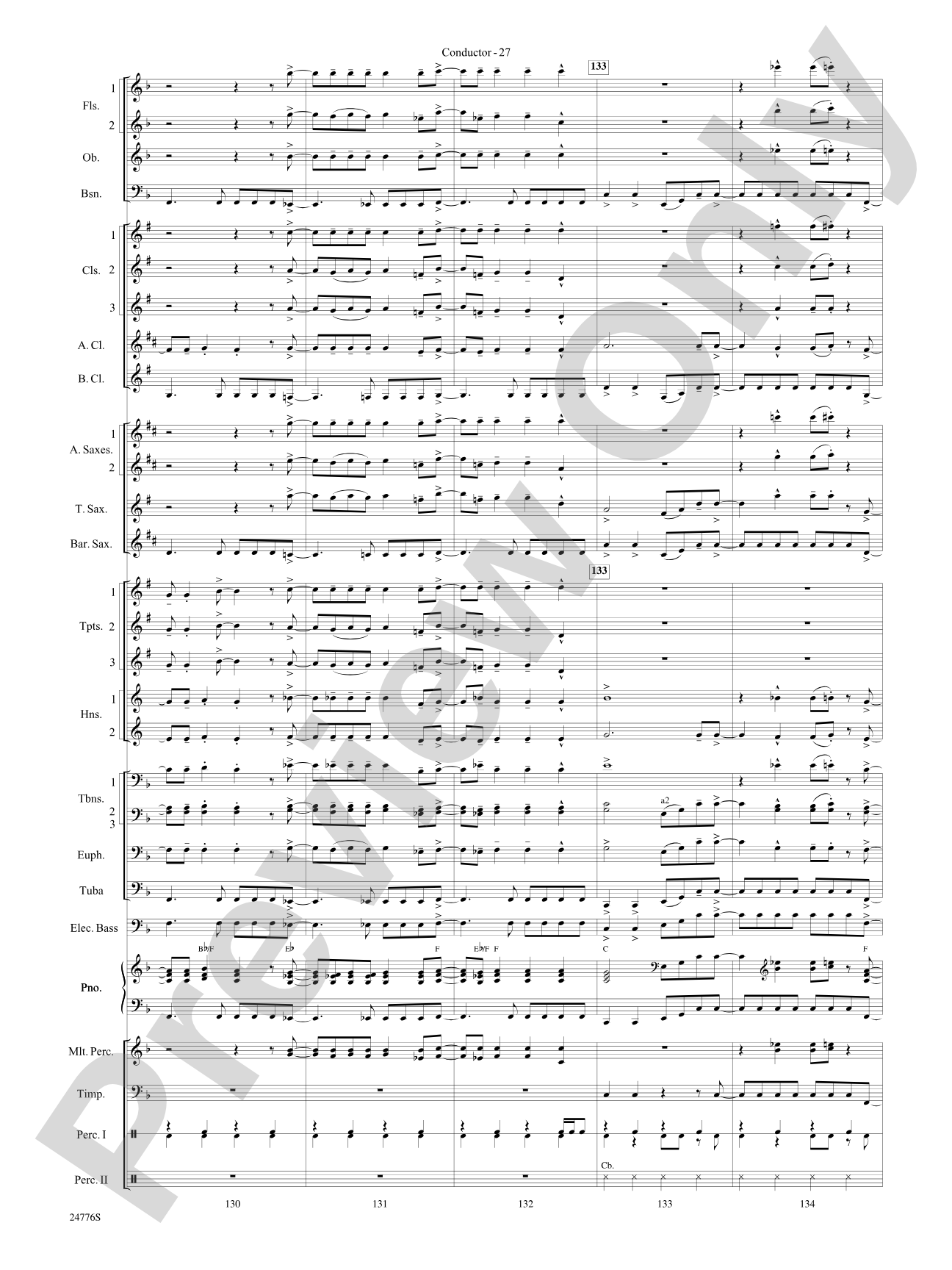 Rolling Stones: The Music Tour: Concert Band Conductor Score & Parts