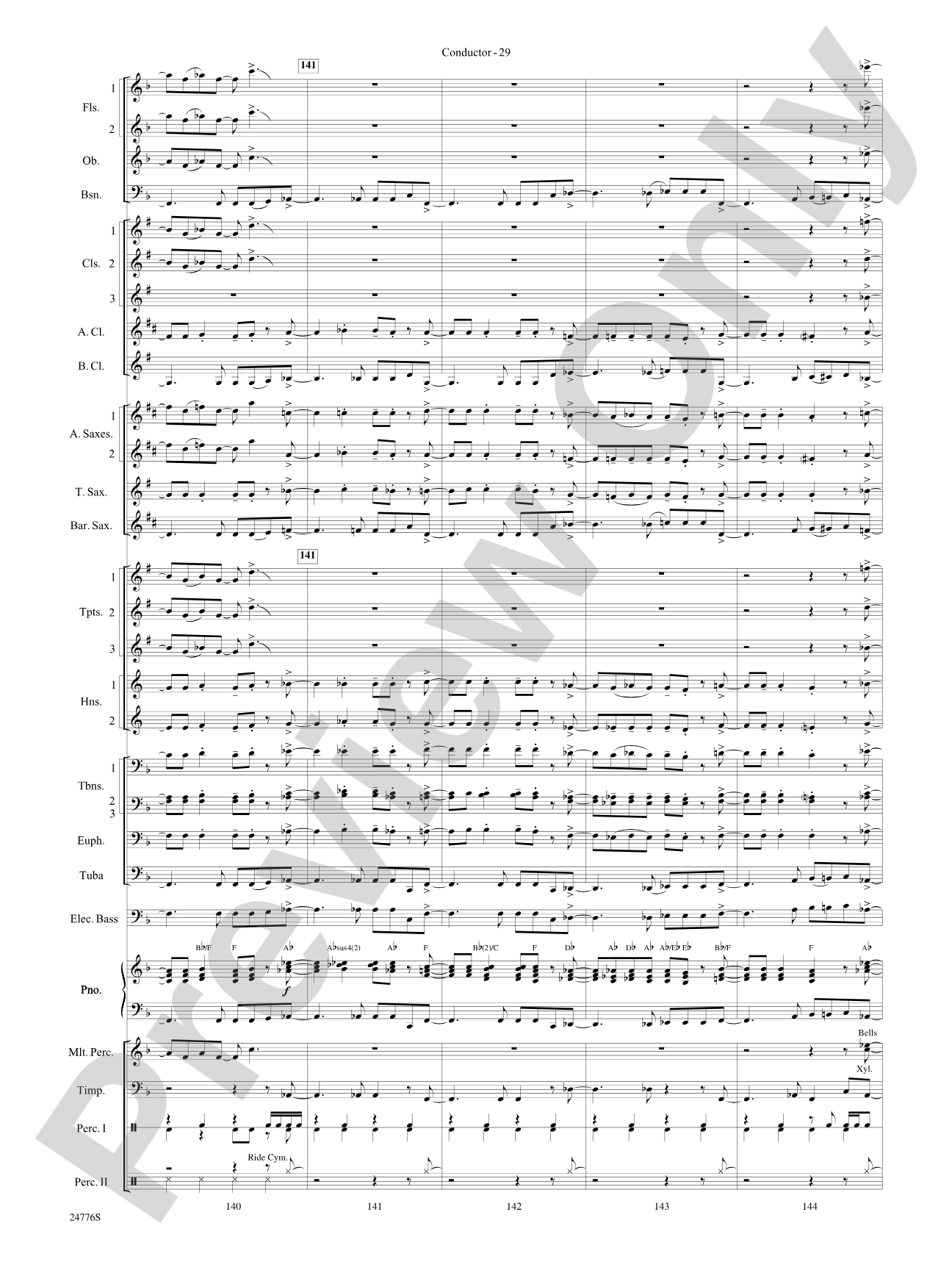 Rolling Stones: The Music Tour: Concert Band Conductor Score & Parts