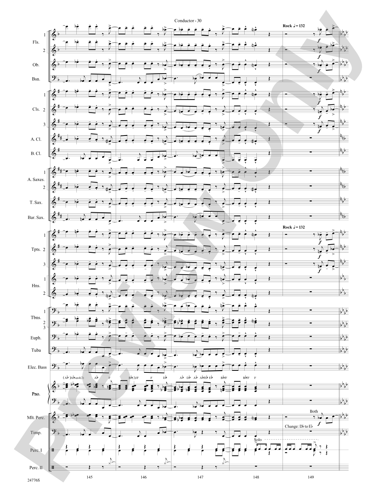 Rolling Stones: The Music Tour: Concert Band Conductor Score & Parts